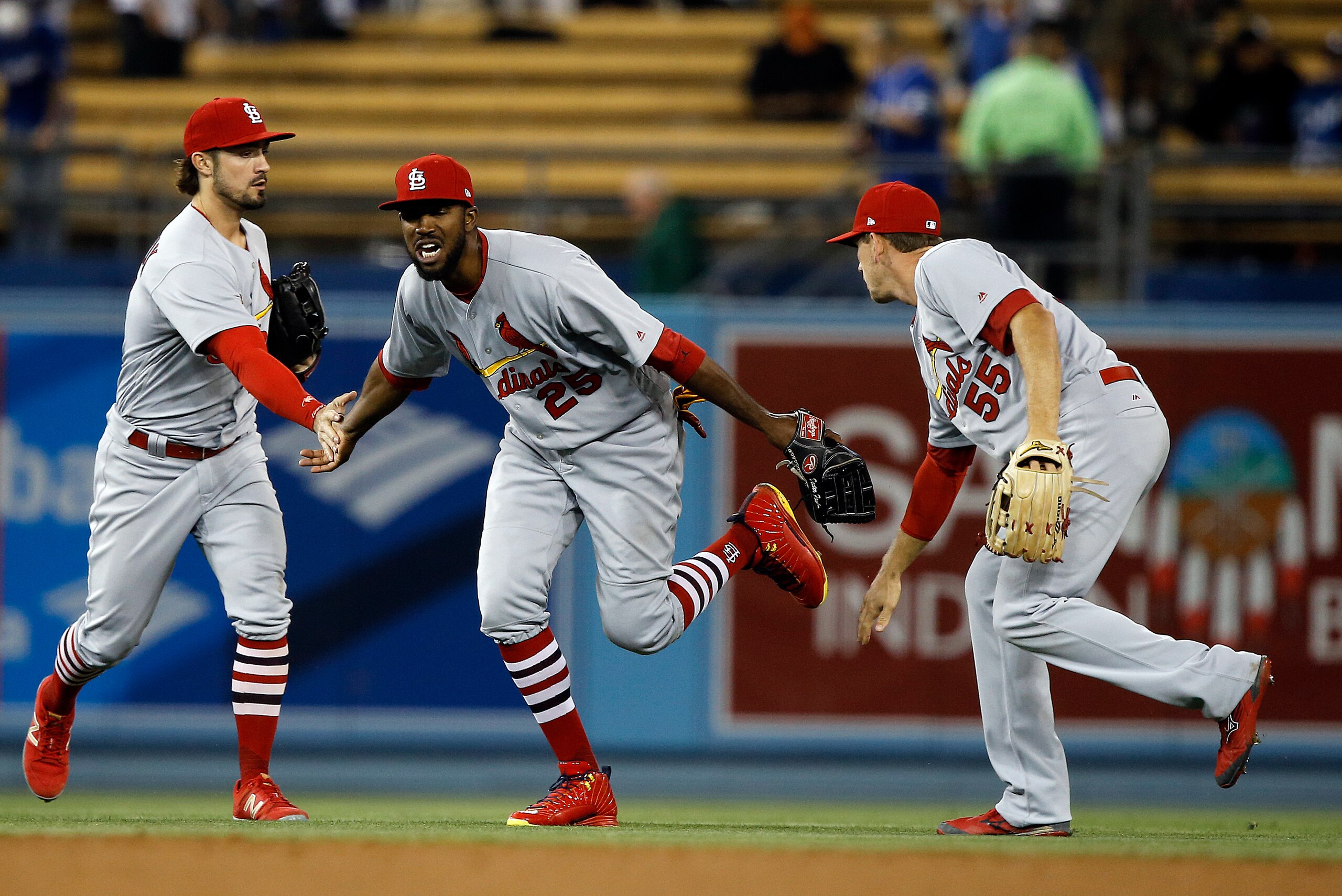 Dexter Fowler (center) says he is "a big sneakerhead, so I feel like if we could change up the shoe game a little bit, let guys be a little more free, that would help."