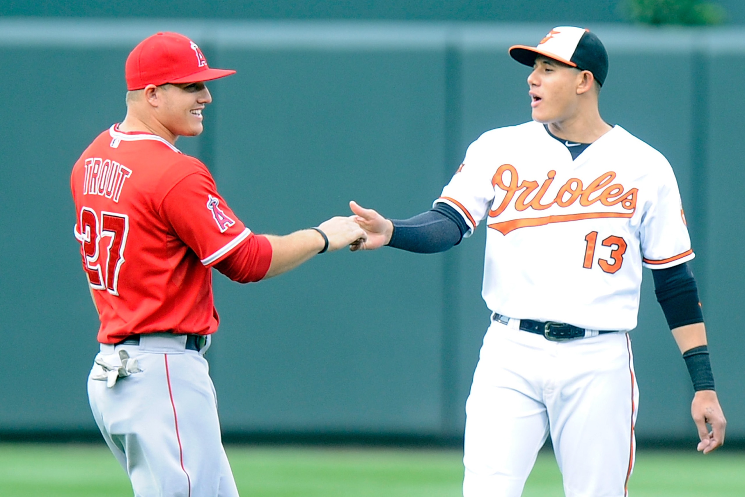 Mike Trout and Manny Machado. "Machado hitting one in the upper deck at Camden Yards," says Harper. "That’s what brings fun to the game."