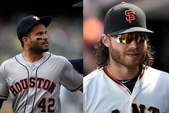 Jose Altuve (left) and Brandon Crawford (right) are are two of MLB's elite young players.