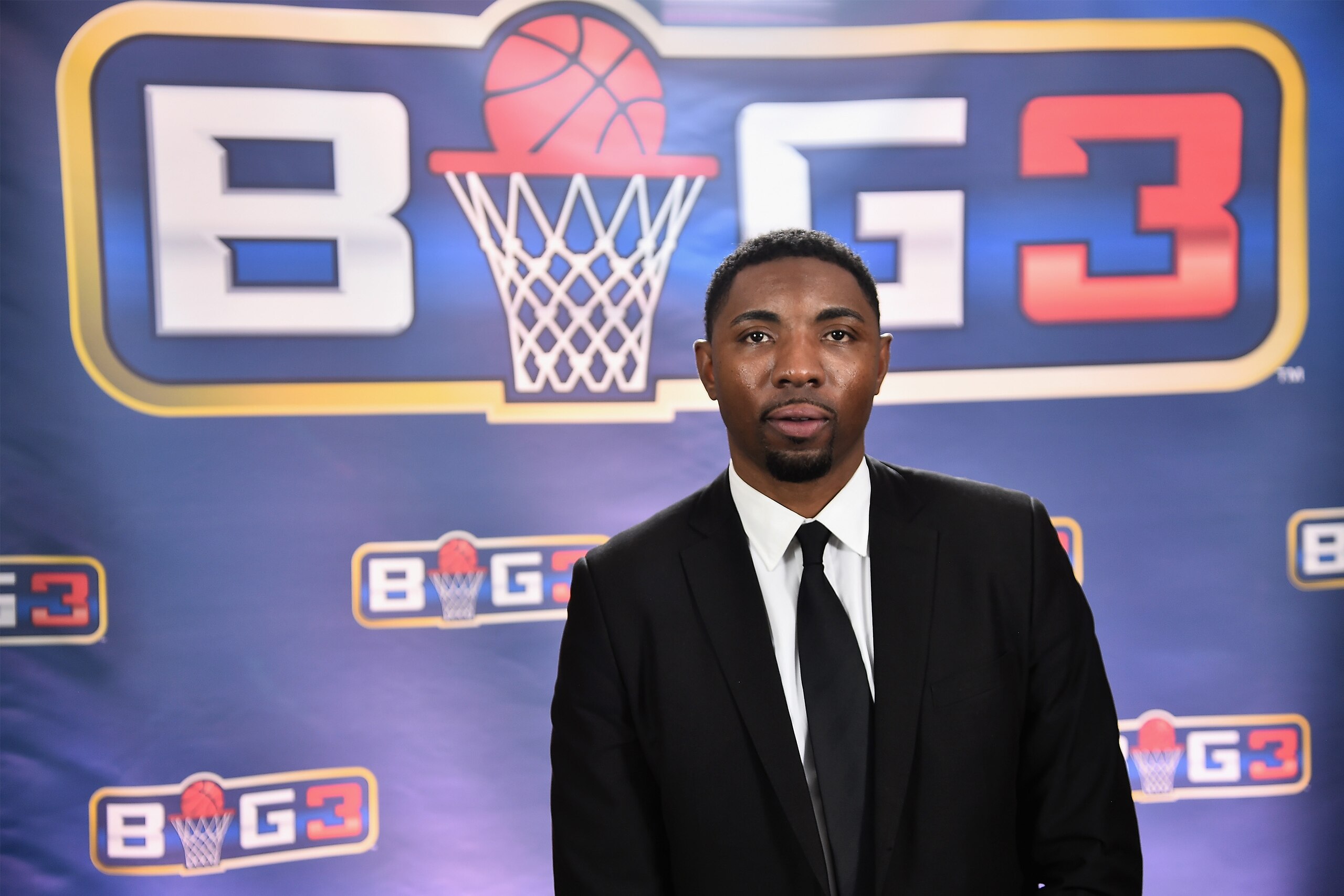 NEW YORK, NY - JANUARY 11: Roger Mason Jr attends a press conference announcing  the launch of the BIG3, a new, professional 3-on-3 basketball league, on January 11, 2017 in New York City.  (Photo by Michael Loccisano/Getty Images for BIG3)