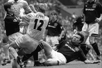 David Busst's career was ended by a horrific leg break.