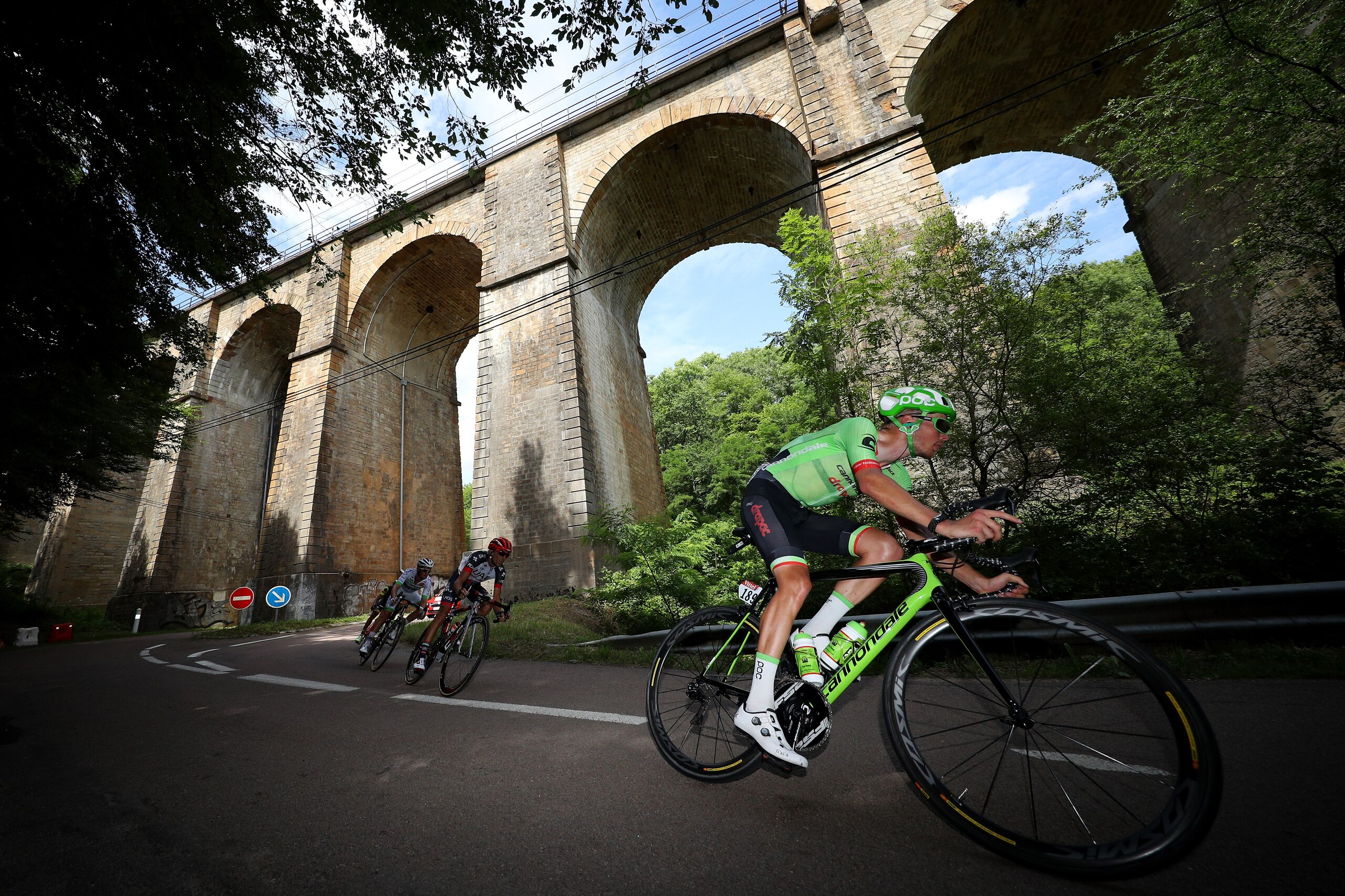 NUITS-SAINT-GEORGES, FRANCE - JULY 07:  Dylan Van Baarle of Netherlands riding for Cannondale Drapac rides in the breakaway during stage seven of the 2017 Le Tour de France, a 213.5km stage from Troyes to Nuits-Saint-Georges on July 7, 2017 in Nuits-Saint