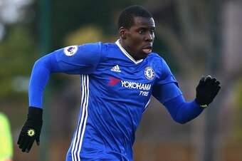 COBHAM, ENGLAND - NOVEMBER 21:  Kurt Zouma of Chelsea in action during the Premier League 2 match between Chelsea and Southampton at Chelsea Training Ground on November 21, 2016 in Cobham, England.  (Photo by Alex Pantling/Getty Images)