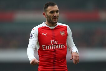 LONDON, ENGLAND - FEBRUARY 11: Lucas Perez of Arsenal during the Premier League match between Arsenal and Hull City at Emirates Stadium on February 11, 2017 in London, England. (Photo by Catherine Ivill - AMA/Getty Images)
