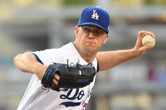 LOS ANGELES, CA - JUNE 23: Alex Wood #57 of the Los Angeles Dodgers in the first inning against the Colorado Rockies at Dodger Stadium on June 23, 2017 in Los Angeles, California. (Photo by Jayne Kamin-Oncea/Getty Images)