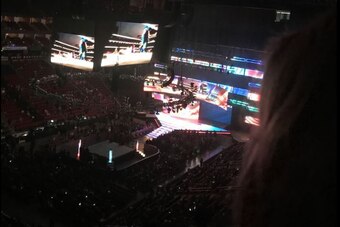 LJ waits for the action to begin.