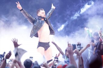 Finn Balor on his way to the ring.
