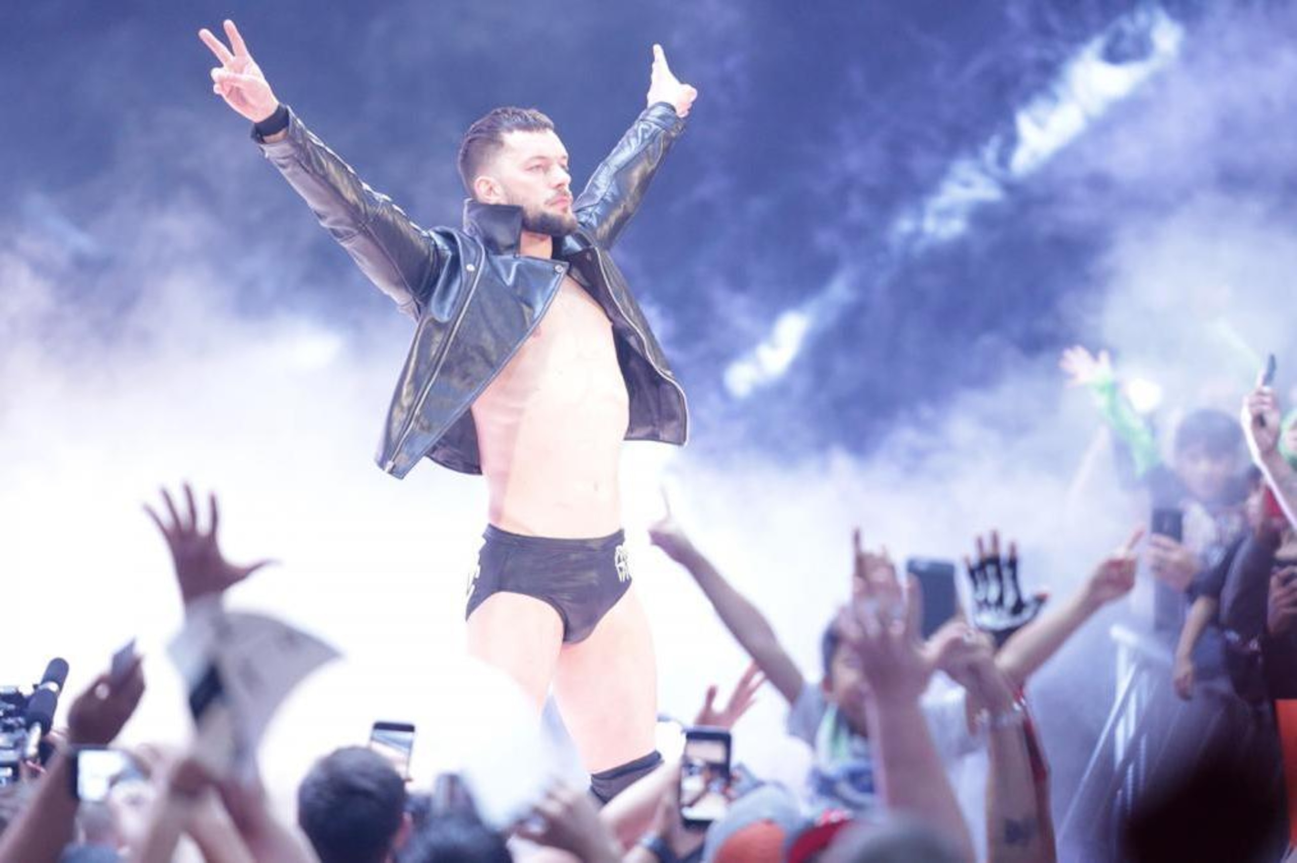 Finn Balor on his way to the ring.