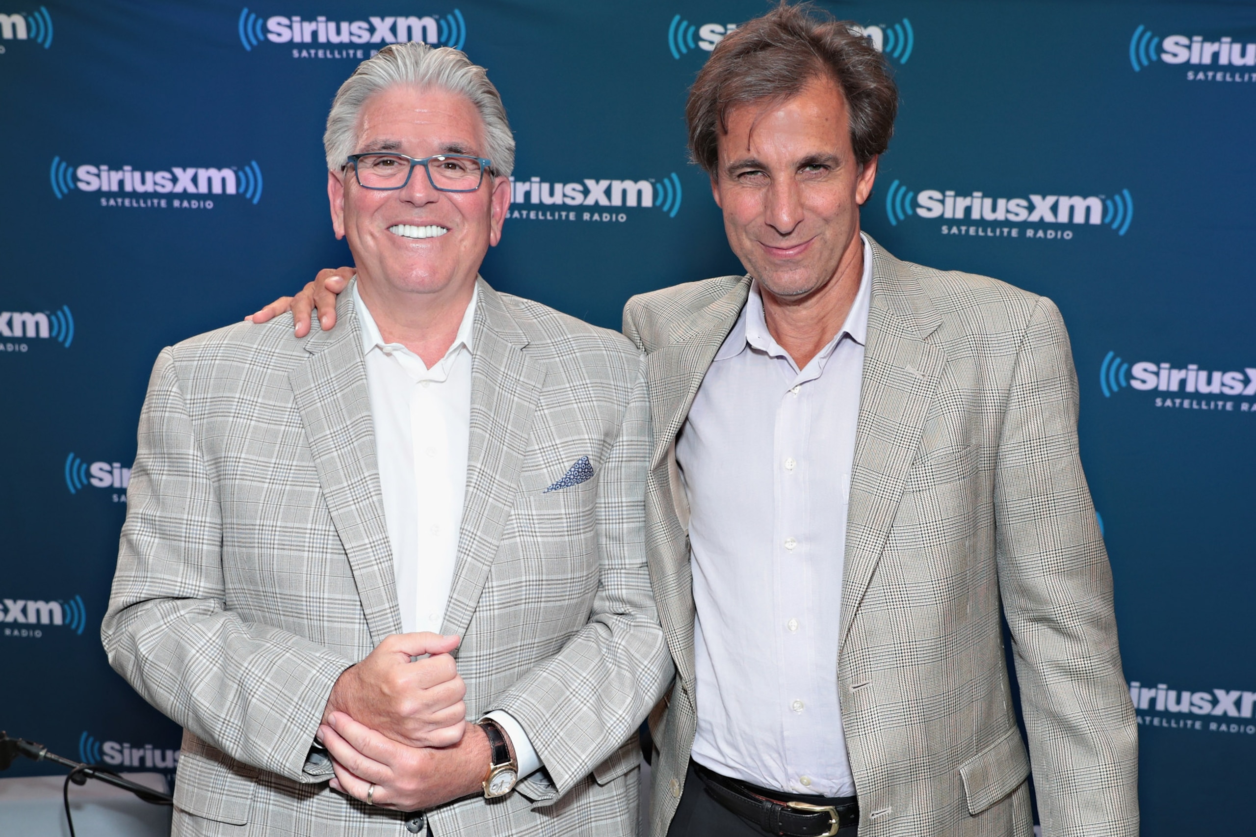 NEW YORK, NY - JULY 06:  Chris Russo (R) and Mike Francesa (L) of 'Mike and the Mad Dog' get together for a SiriusXM Town Hall hosted by Chazz Palminteri at SiriusXM Studios on July 6, 2017 in New York City.  (Photo by Cindy Ord/Getty Images for SiriusXM)