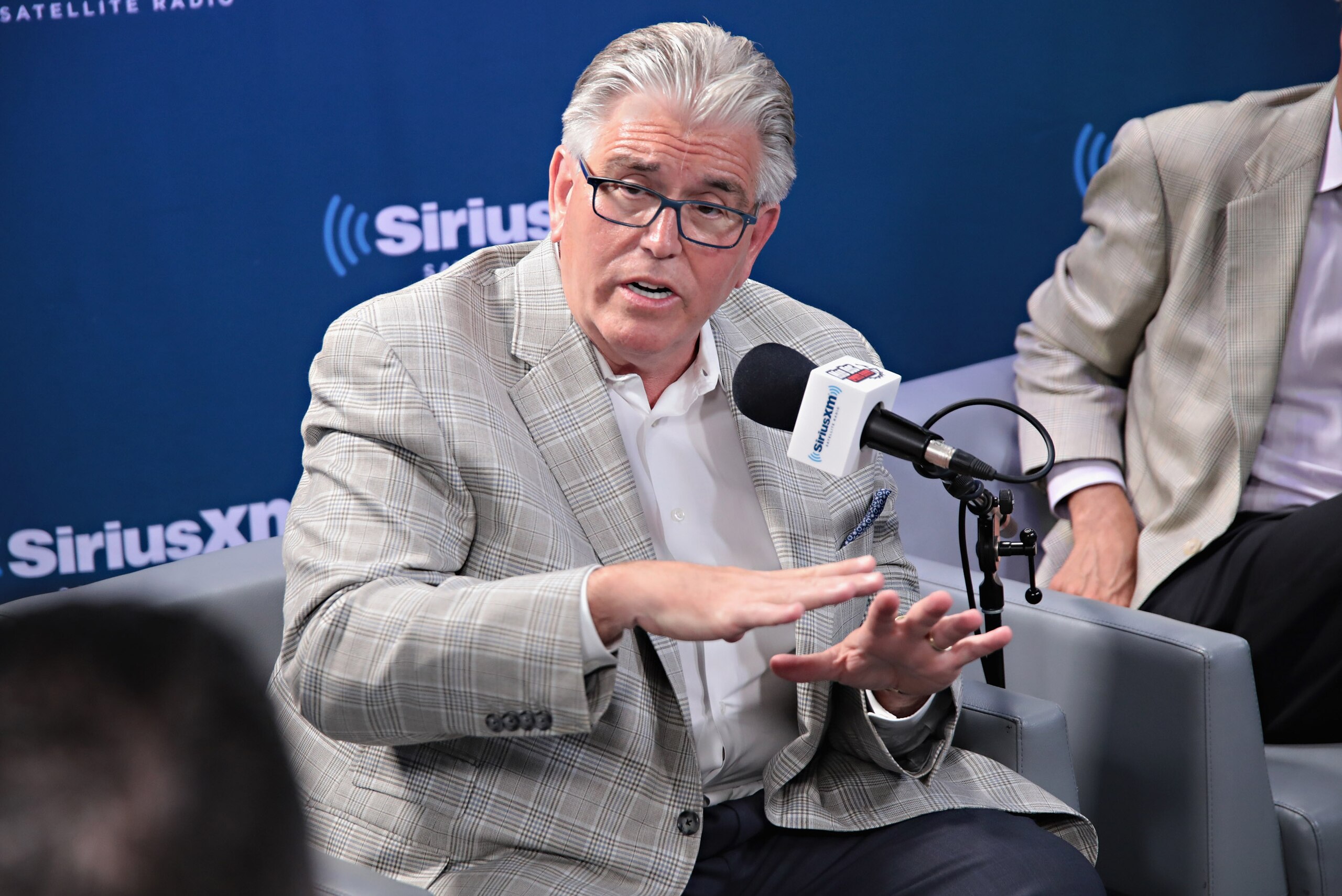 NEW YORK, NY - JULY 06:  Chris Russo and Mike Francesa (pictured) of 'Mike and the Mad Dog' get together for a SiriusXM Town Hall hosted by Chazz Palminteri at SiriusXM Studios on July 6, 2017 in New York City.  (Photo by Cindy Ord/Getty Images for Sirius