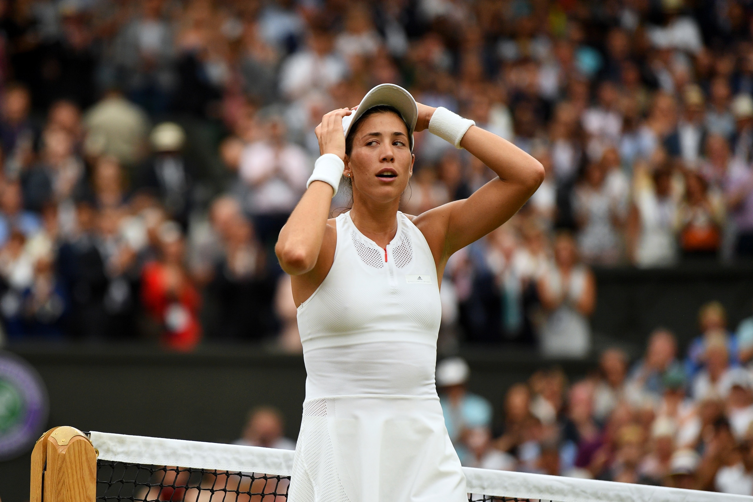 LONDON, ENGLAND - JULY 15:  Garbine Muguruza of Spain celebrates victory after the Ladies Singles final against Venus Williams of The United States on day twelve of the Wimbledon Lawn Tennis Championships at the All England Lawn Tennis and Croquet Club at
