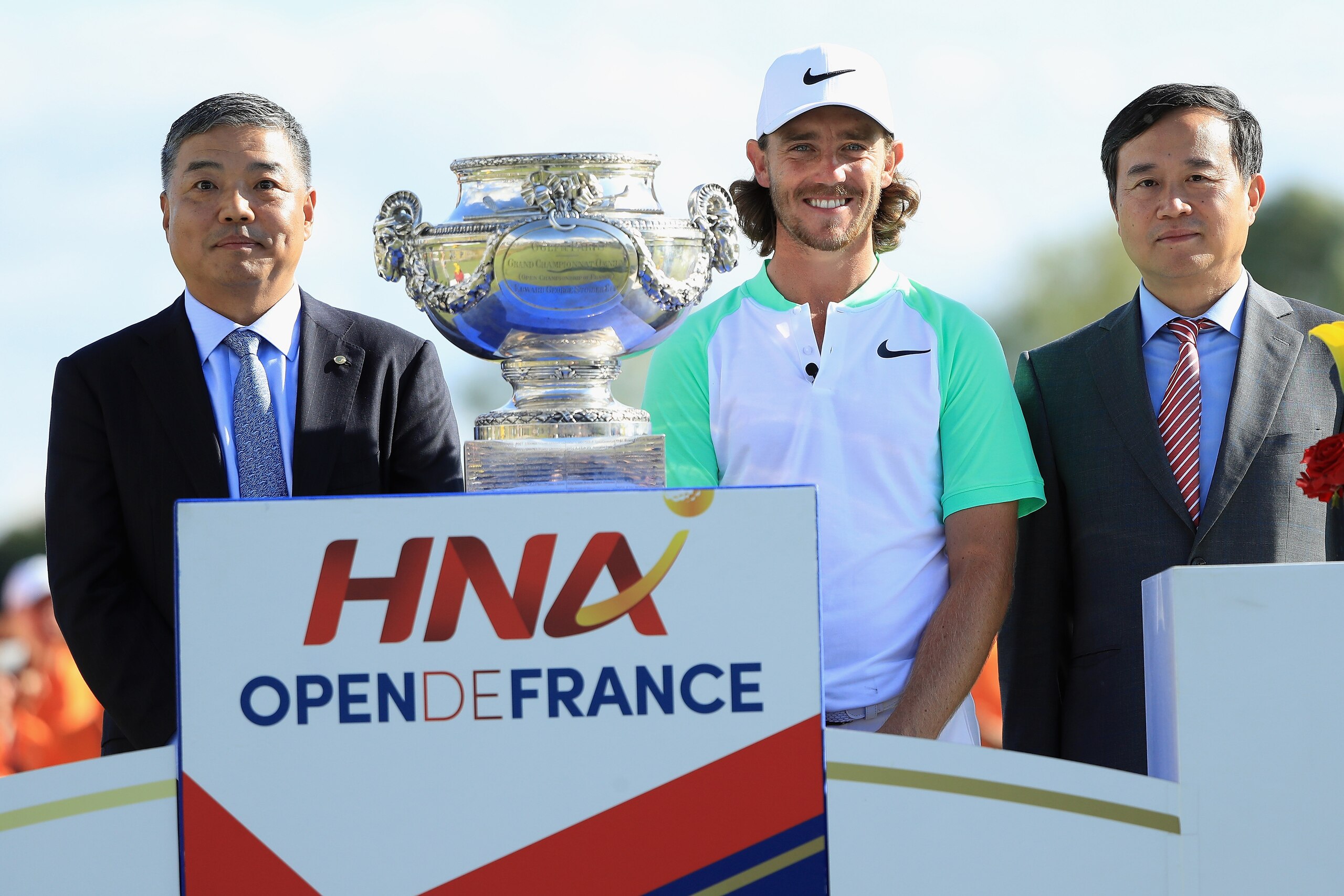 PARIS, FRANCE - JULY 02:  Tommy Fleetwood of England poses with the trophy after winning the HNA Open de France at Le Golf National on July 2, 2017 in Paris, France.  (Photo by Andrew Redington/Getty Images)