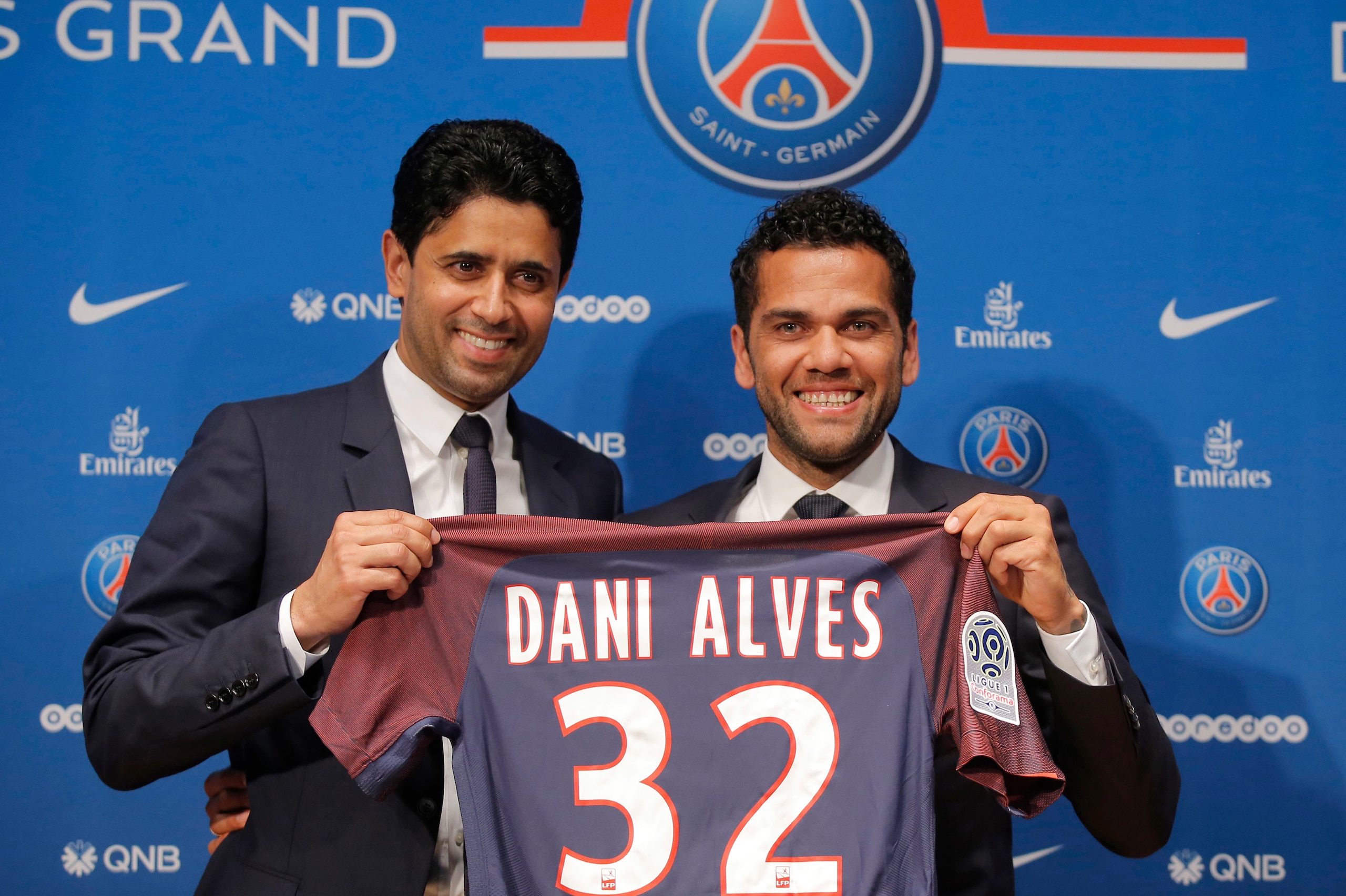 Paris Saint-Germain unveiled Dani Alves in the same week that Barca finally found a successor for him