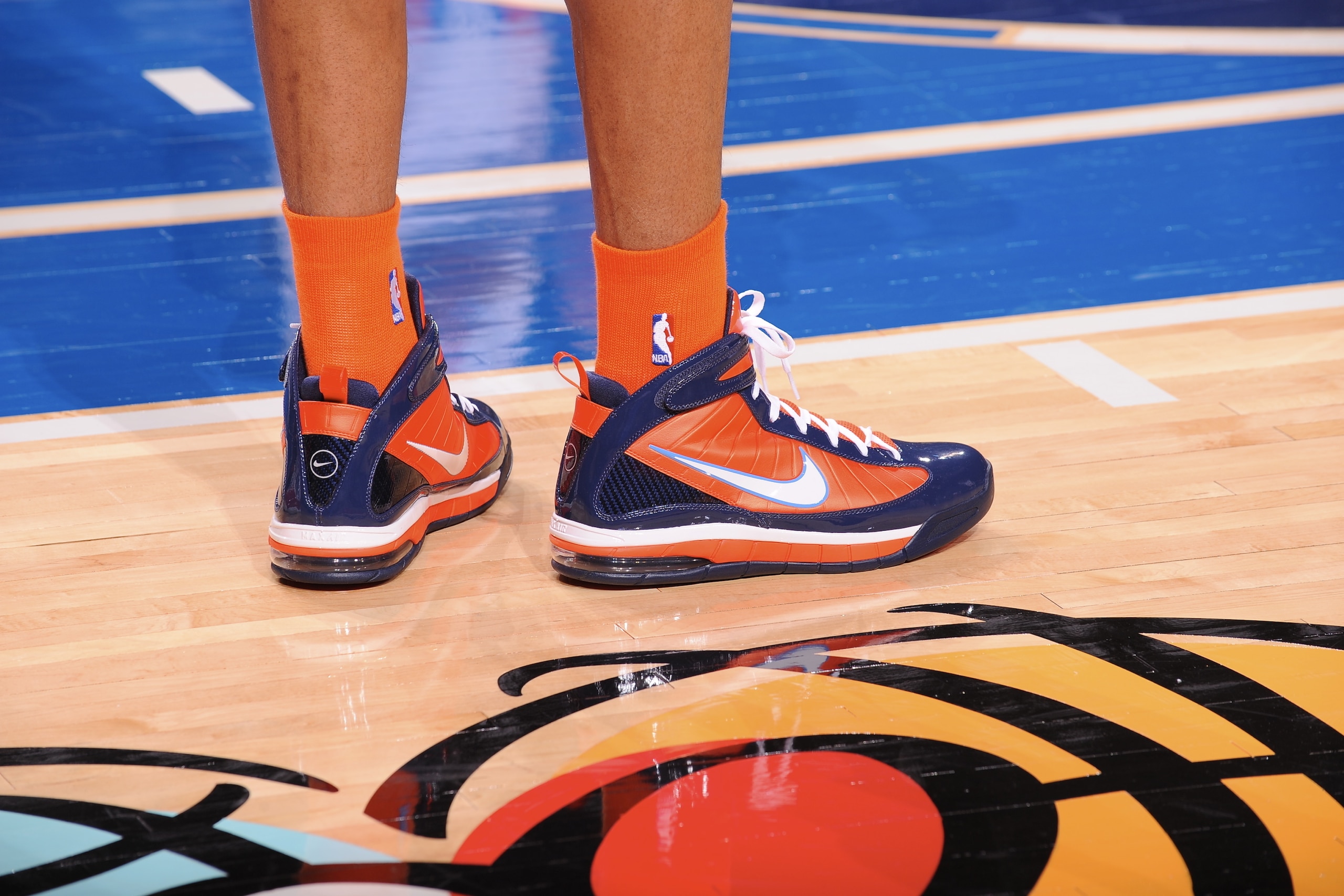 DALLAS - FEBRUARY 12: A view of Stephen Curry's sneaker of the Rookie team during 2009 T-Mobile Rookie Challenge and Youth Jam on February 12, 2010 at the American Airlines Center in Dallas, Texas.  NOTE TO USER:User expressly acknowledges and agrees that