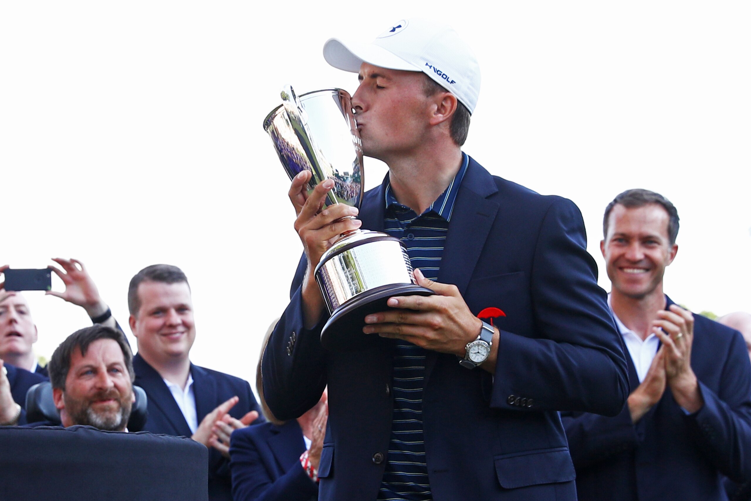 CROMWELL, CT - JUNE 25: Jordan Spieth poses with the winners trophy after defeating Daniel Berger in a playoff in the final round of the Travelers Championship at TPC River Highlands on June 25, 2017 in Cromwell, Connecticut. (Photo by Maddie Meyer Getty CROMWELL, CT - JUNE 25: Jordan Spieth poses with the winners trophy after defeating Daniel Berger in a playoff in the final round of the Travelers Championship at TPC River Highlands on June 25, 2017 in Cromwell, Connecticut. (Photo by Maddie Meyer Getty