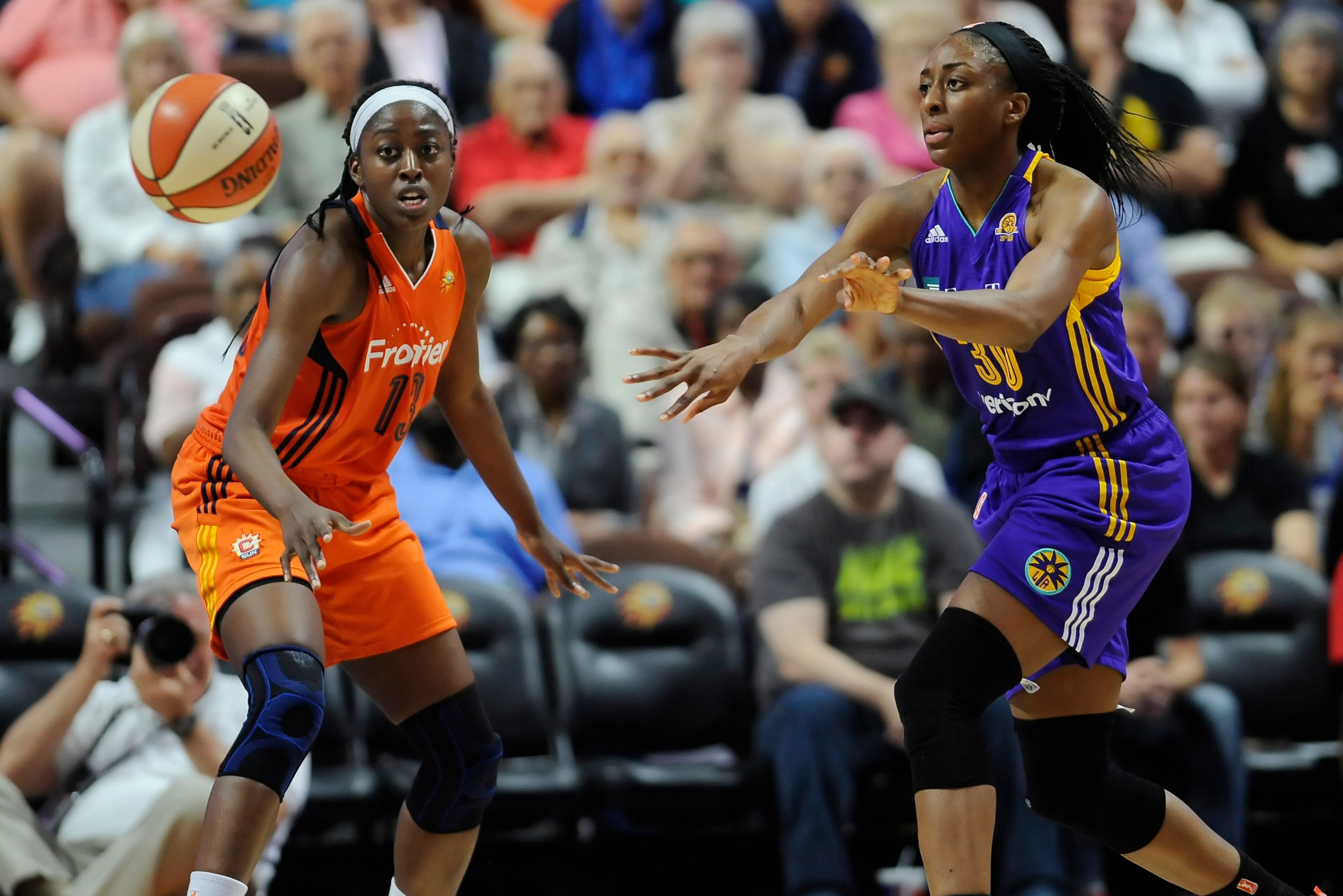 “She fought for her position. She fought every day to be considered MVP,” Chiney (left) says to B/R Mag about Nneka (right) . “People had no reason to doubt her anymore.”