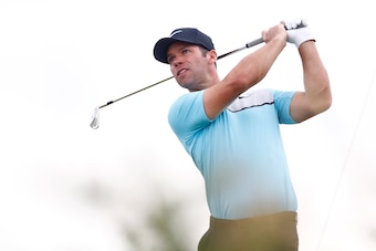 SOUTHPORT, ENGLAND - JULY 19:  Paul Casey of England tees off during a practice round prior to the 146th Open Championship at Royal Birkdale on July 19, 2017 in Southport, England.  (Photo by Gregory Shamus/Getty Images)