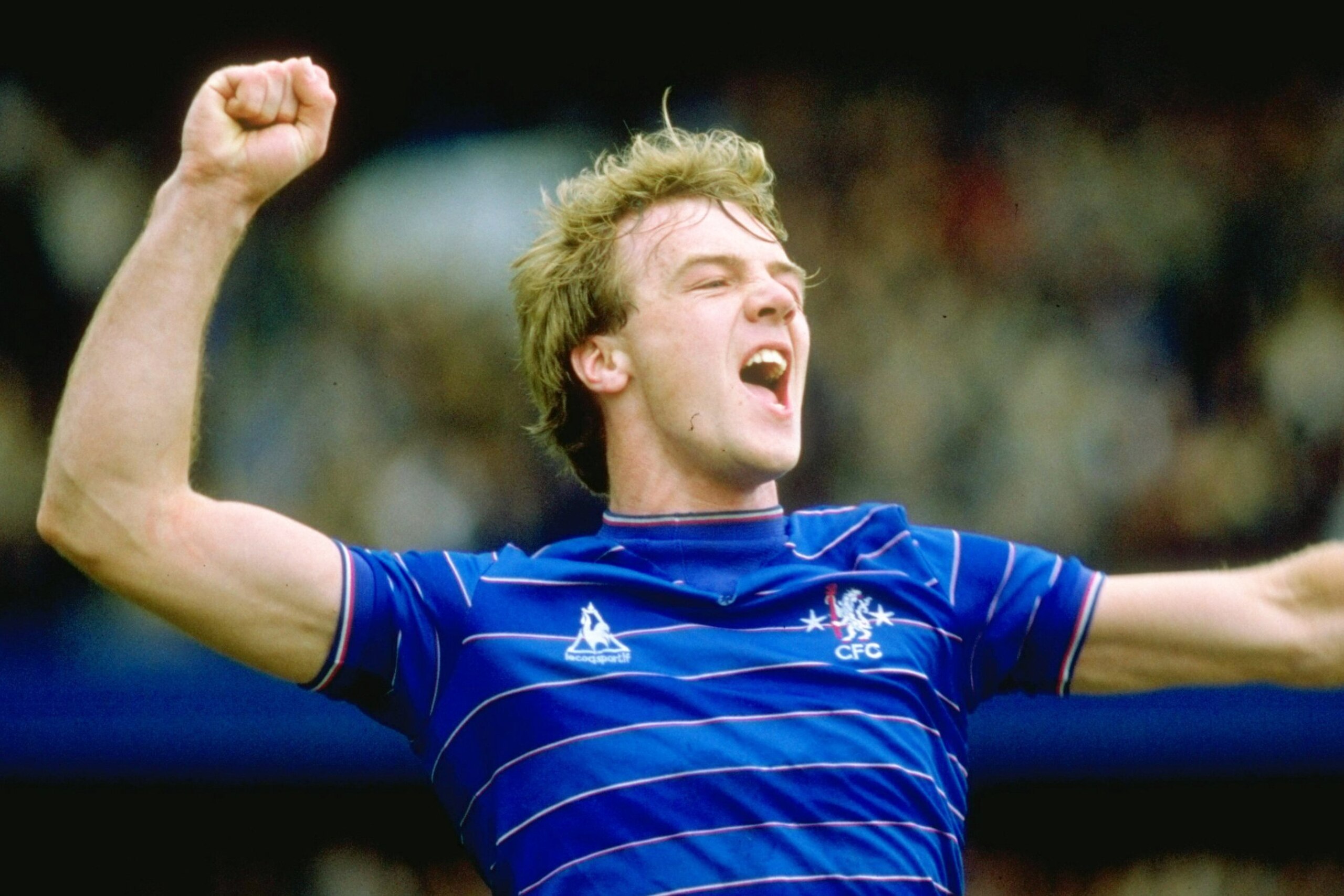 Apr 1985:  Portrait of Kerry Dixon of Chelsea during a Canon League Division One match against Queens Park Rangers at Stamford Bridge in London. Chelsea won the match 1-0. \ Mandatory Credit: Allsport UK /Allsport