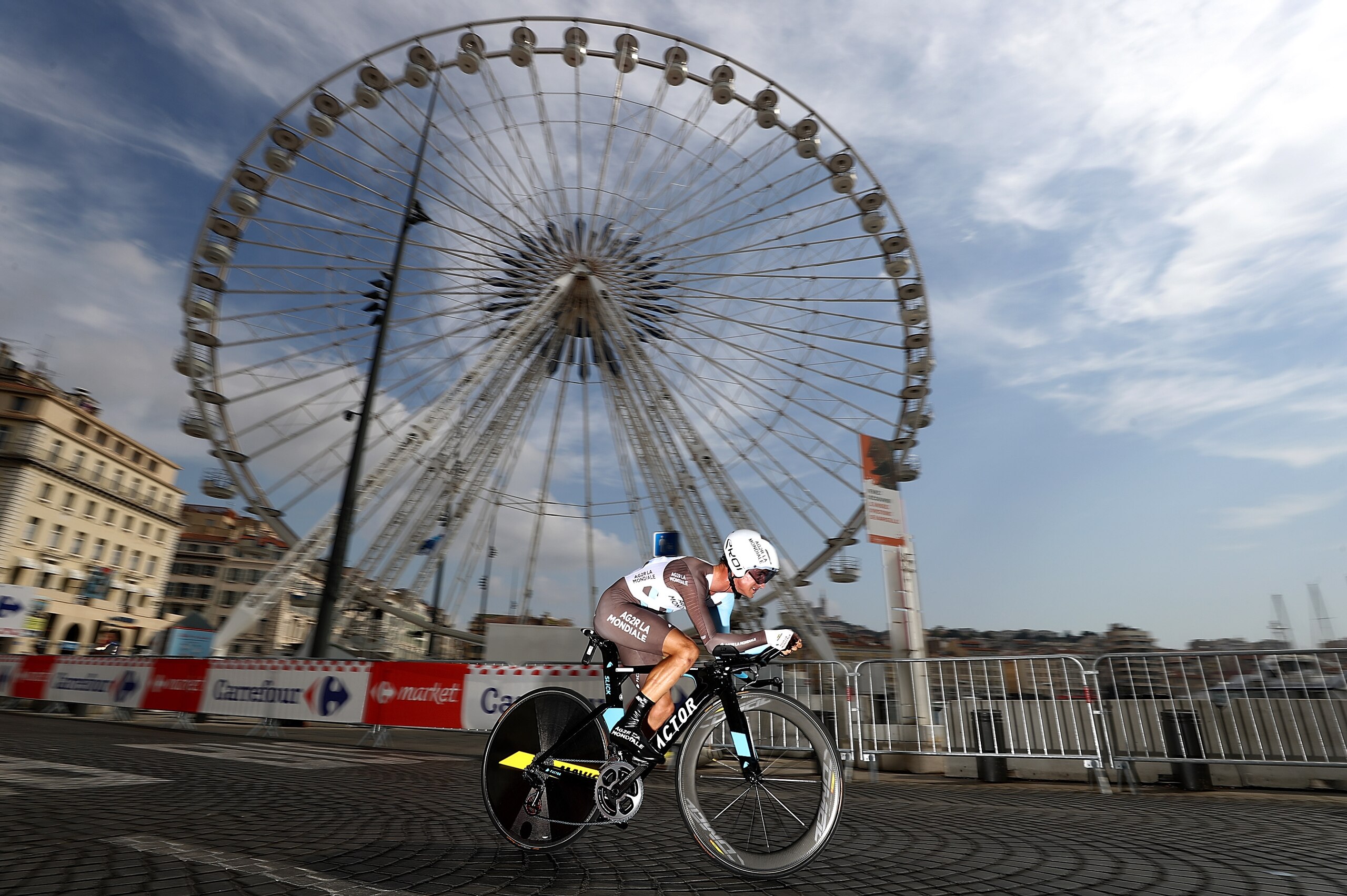 MARSEILLE, FRANCE - JULY 22:  Alex Vuillermoz of France and AG2R La Mondiale in action during stage twenty of Le Tour de France 2017 on July 22, 2017 in Marseille, France.  (Photo by Bryn Lennon/Getty Images)