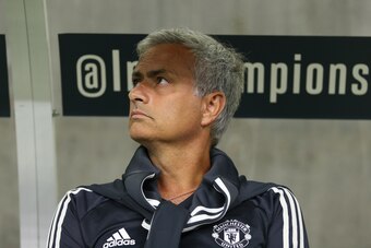 HOUSTON, TX - JULY 20: Jose Mourinho the head coach / manager of Manchester United during the International Champions Cup 2017 match between Manchester United and Manchester City at NRG Stadium on July 20, 2017 in Houston, Texas. (Photo by Robbie Jay Barr