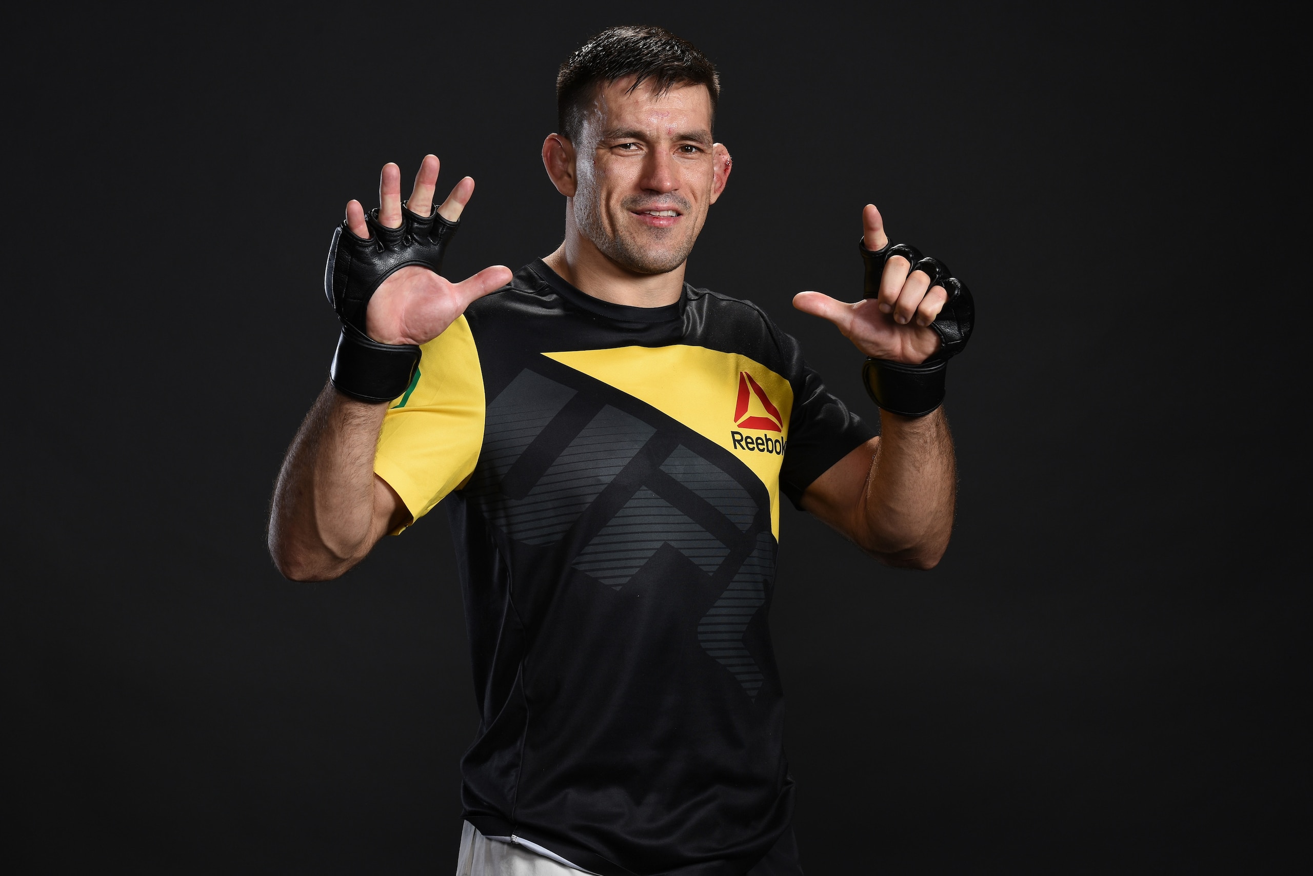 DALLAS, TX - MAY 13:  Demian Maia poses for a post fight portrait backstage during the UFC 211 event at the American Airlines Center on May 13, 2017 in Dallas, Texas. (Photo by Mike Roach/Zuffa LLC/Zuffa LLC via Getty Images)