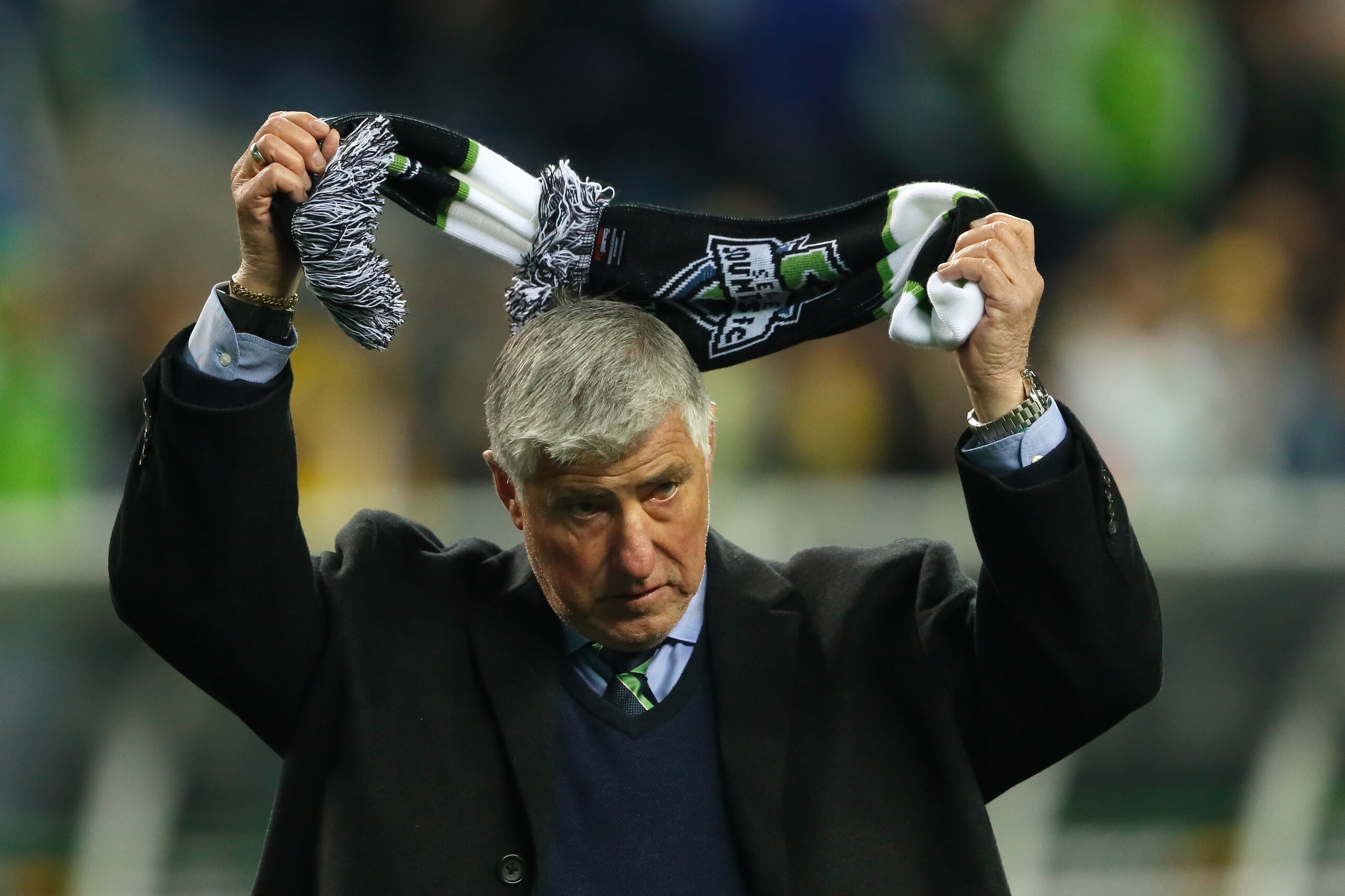 SEATTLE, WA - FEBRUARY 23:  Head coach / manager Sigi Schmid of Seattle Sounders during the CONCACAF Champions League match between Seattle Sounders and Club America at CenturyLink Field on February 23, 2016 in Seattle, Washington.  (Photo by Matthew Asht