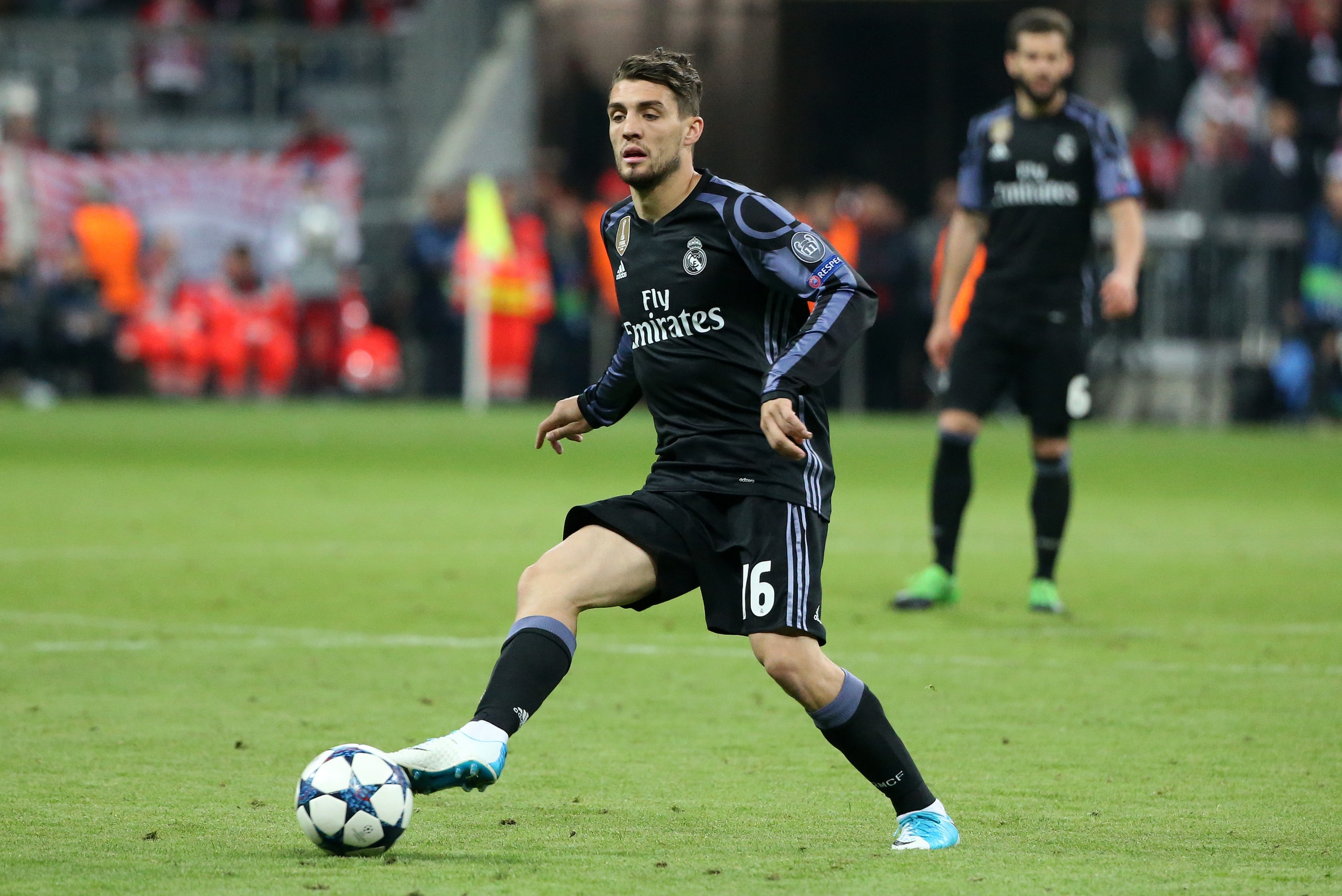 MUNICH, GERMANY - APRIL 12: Mateo Kovacic of Real Madrid during the UEFA Champions League Quarter Final first leg match between FC Bayern Muenchen (Bayern Munich) and Real Madrid CF at Allianz Arena on April 12, 2017 in Munich, Germany. (Photo by Jean Cat MUNICH, GERMANY - APRIL 12: Mateo Kovacic of Real Madrid during the UEFA Champions League Quarter Final first leg match between FC Bayern Muenchen (Bayern Munich) and Real Madrid CF at Allianz Arena on April 12, 2017 in Munich, Germany. (Photo by Jean Cat