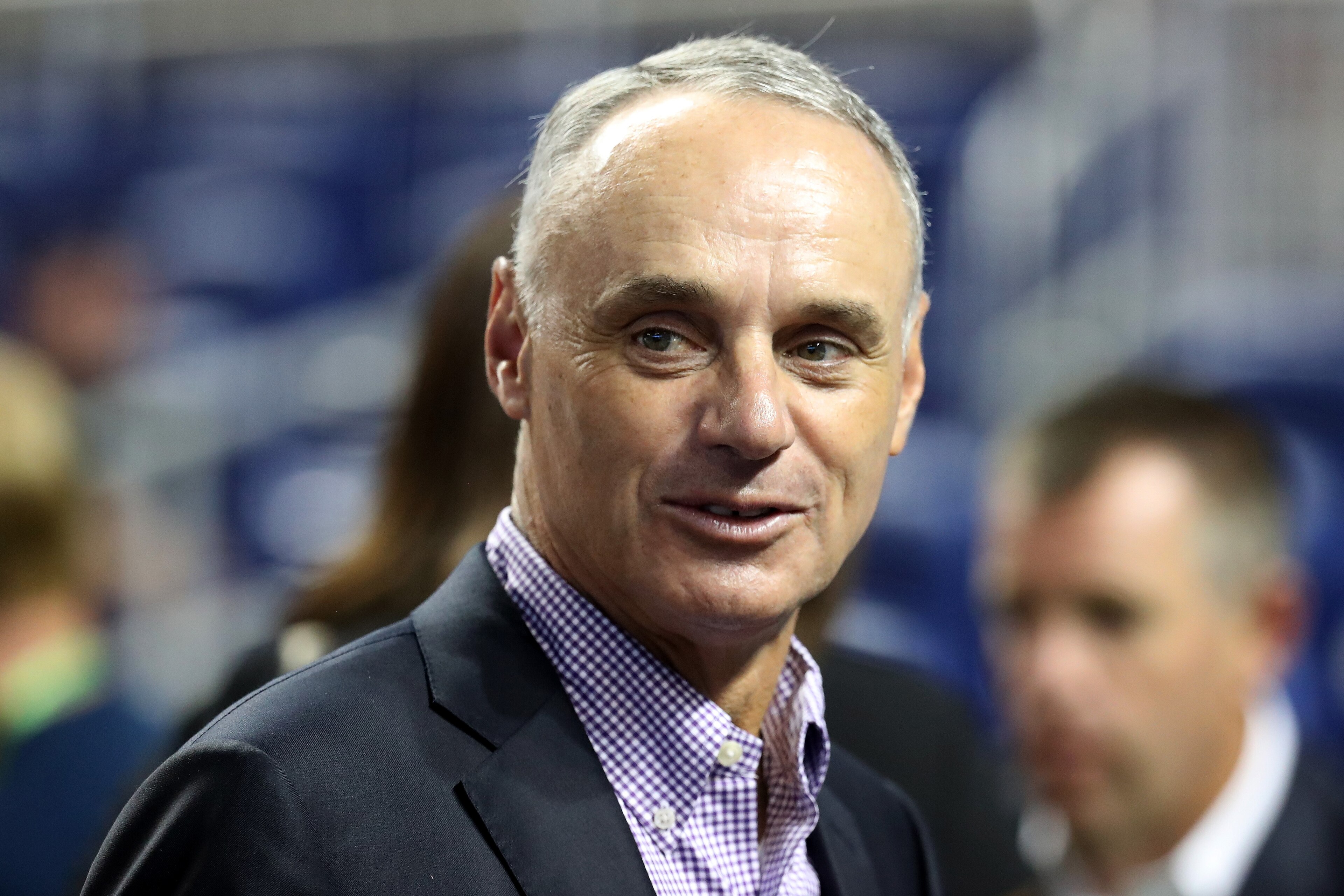MIAMI, FL - JULY 10: MLB Commissioner Rob Manfred looks on during Gatorade All-Star Workout Day ahead of the 88th MLB All-Star Game at Marlins Park on July 10, 2017 in Miami, Florida. (Photo by Rob Carr/Getty Images) MIAMI, FL - JULY 10: MLB Commissioner Rob Manfred looks on during Gatorade All-Star Workout Day ahead of the 88th MLB All-Star Game at Marlins Park on July 10, 2017 in Miami, Florida. (Photo by Rob Carr/Getty Images)
