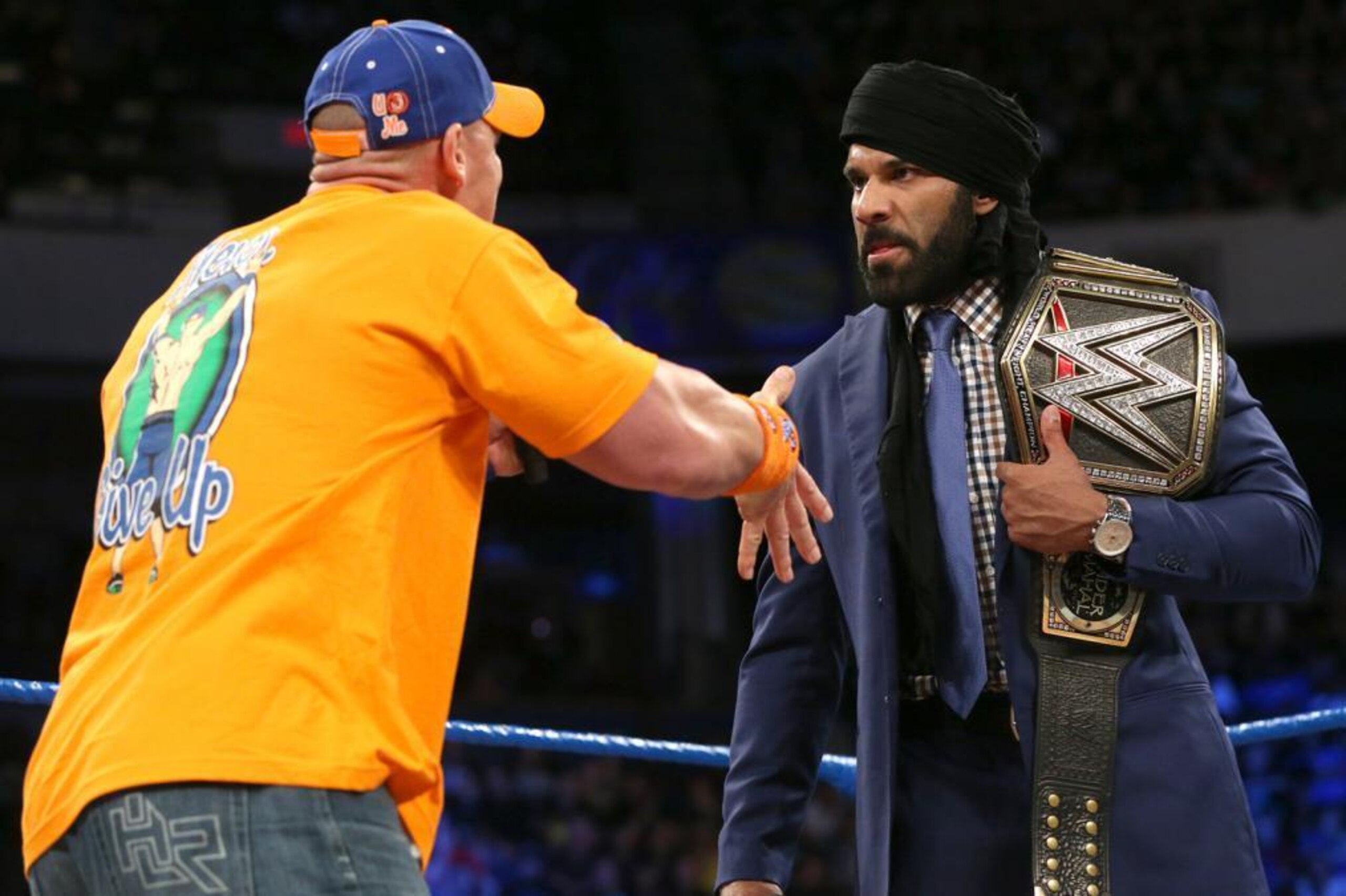 Cena and Mahal in the ring