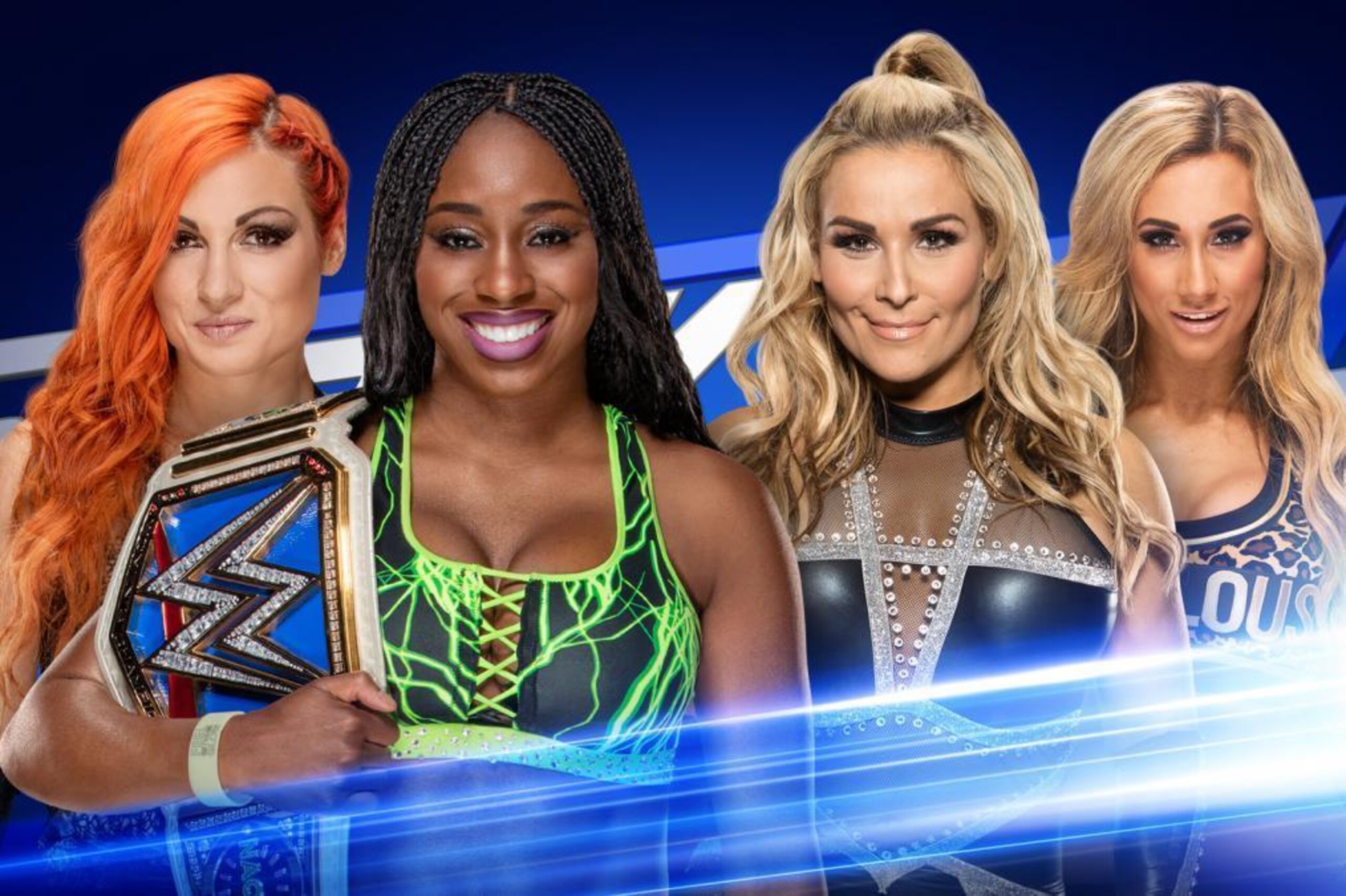 Becky Lynch will team up with Naomi to face Natalya and Carmella.