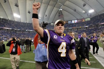Brett Favre is the only quarterback to win a playoff game after turning 40.