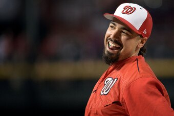 PHOENIX, AZ - JULY 22:  Anthony Rendon #6 of the Washington Nationals smiles during batting practice for the MLB game against the Arizona Diamondbacks at Chase Field on July 22, 2017 in Phoenix, Arizona.  (Photo by Jennifer Stewart/Getty Images)