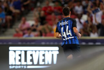 SINGAPORE - JULY 29:  Ivan Perisic of FC Internazionale reels away after scoring against Chelsea FC during the International Champions Cup match between FC Internazionale and Chelsea FC at National Stadium on July 29, 2017 in Singapore.  (Photo by Stanley