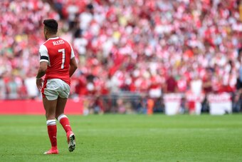 LONDON, ENGLAND - MAY 27:  Alexis Sanchez of Arsenal during the Emirates FA Cup Final match between Arsenal and Chelsea at Wembley Stadium on May 27, 2017 in London, England. (Photo by Robbie Jay Barratt - AMA/Getty Images)