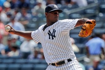 Luis Severino is 1-3 with a 3.45 ERA and 0.99 WHIP in 31.1 innings spanning five starts and one relief appearances against the Red Sox.