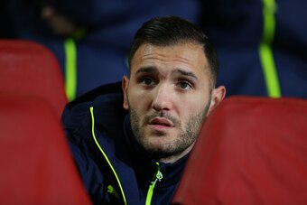 LONDON, ENGLAND - MARCH 07: Lucas Perez of Arsenal during the UEFA Champions League Round of 16 second leg match between Arsenal FC and FC Bayern Muenchen at Emirates Stadium on March 7, 2017 in London, United Kingdom. (Photo by Catherine Ivill - AMA/Gett