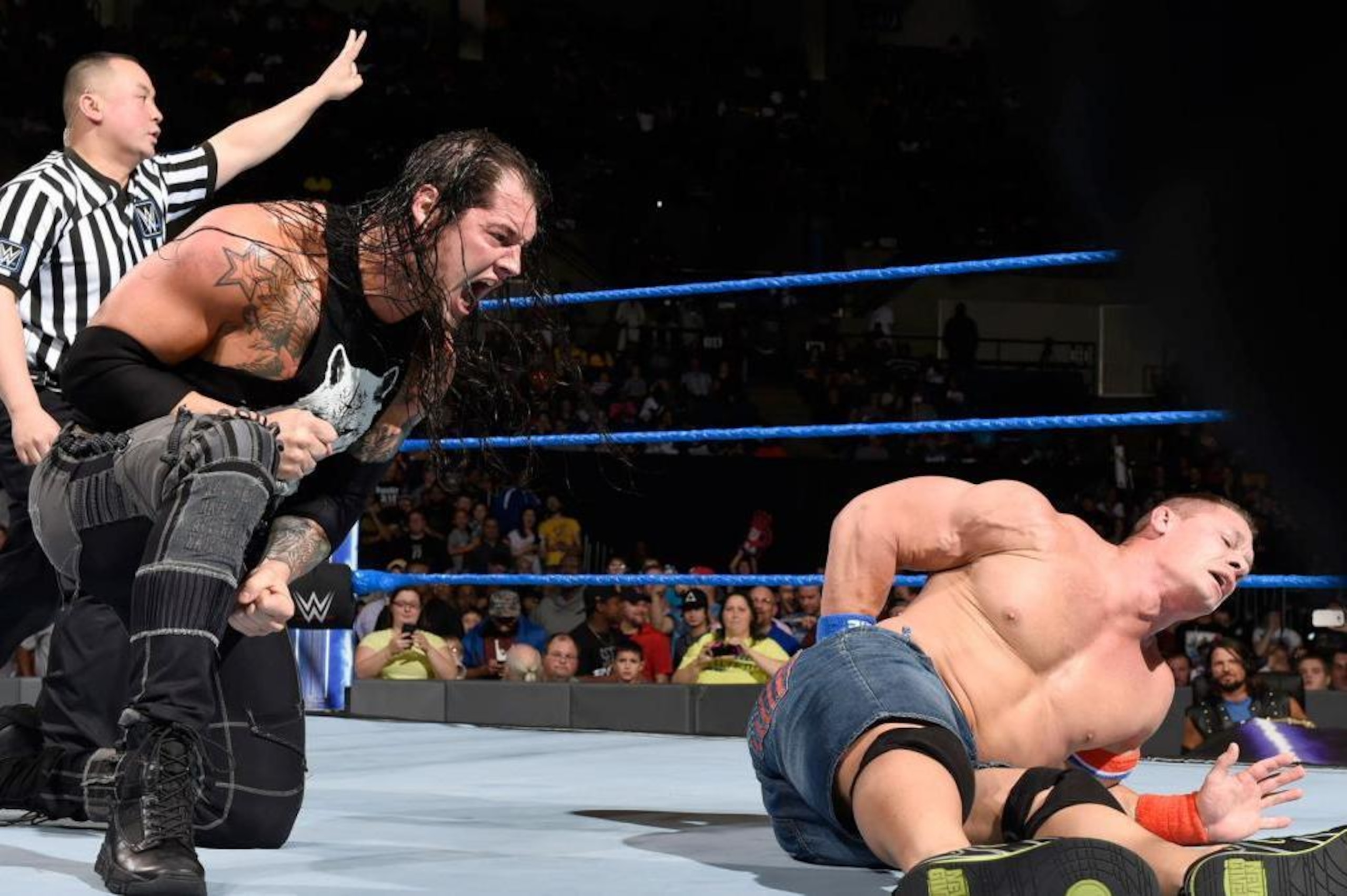 Baron Corbin tangles with John Cena on SmackDown.