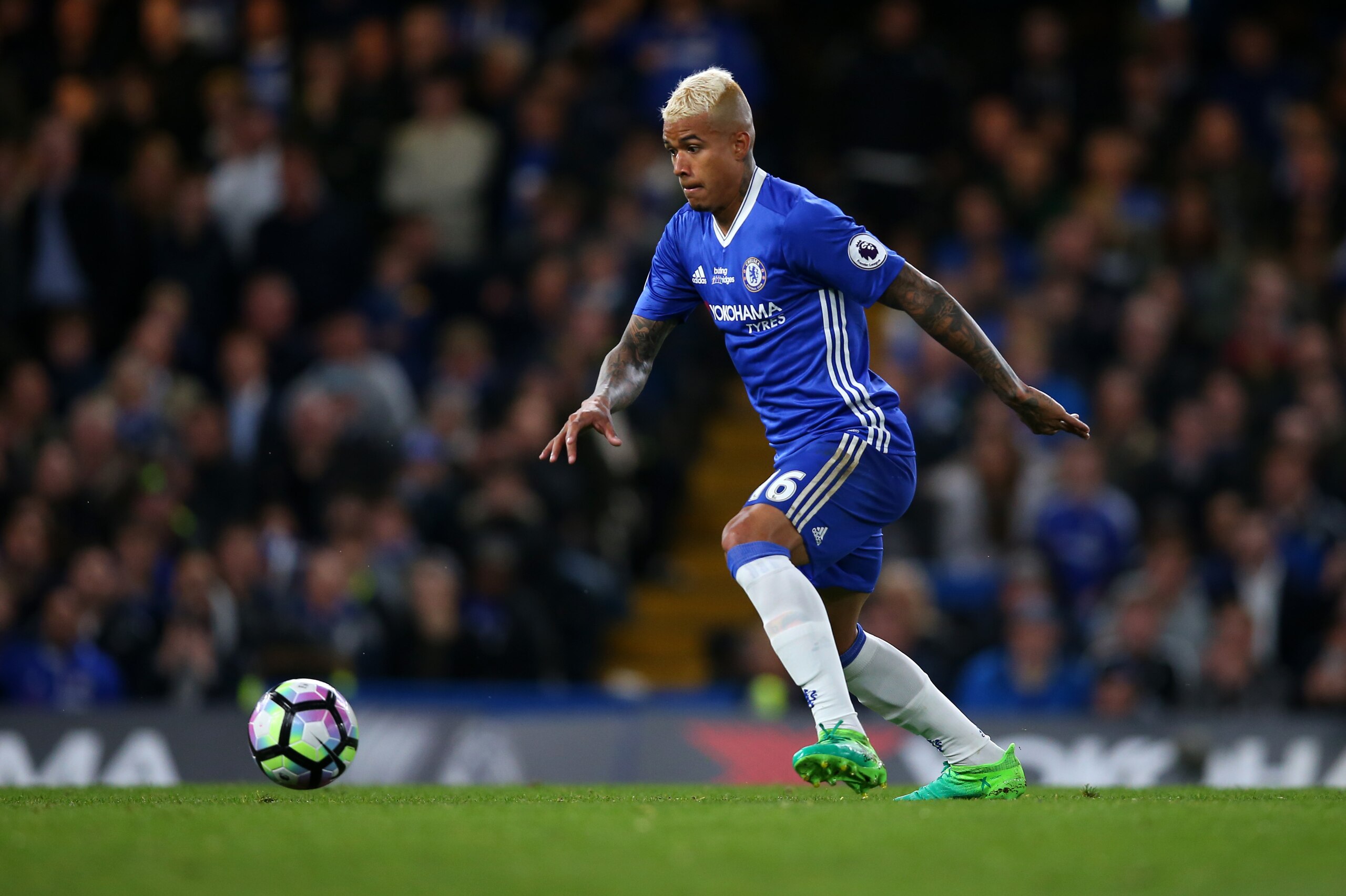 LONDON, ENGLAND - MAY 15: Kenedy of Chelsea during the Premier League match between Chelsea and Watford at Stamford Bridge on May 15, 2017 in London, England. (Photo by Catherine Ivill - AMA/Getty Images)