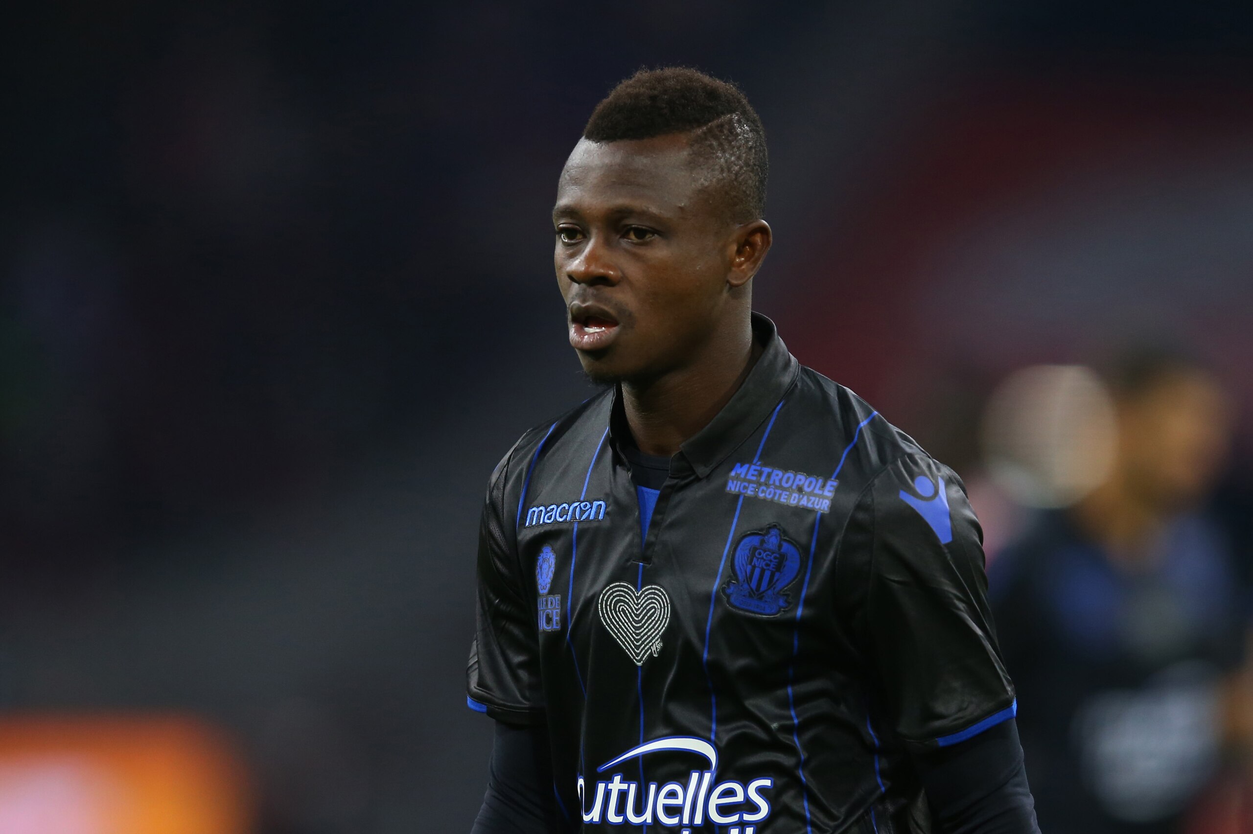 AMSTERDAM, NETHERLANDS - AUGUST 02: Jean Michael Seri of OGC Nice during the UEFA Champions League Qualifying Third Round match between Ajax and OSC Nice at Amsterdam Arena on August 2, 2017 in Amsterdam, Netherlands. (Photo by Catherine Ivill - AMA/Getty