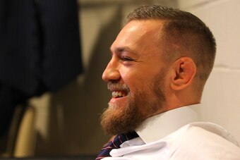 NEW YORK, NY - NOVEMBER 12:  Conor McGregor of Ireland warms up in his locker room prior to his lightweight title fight against Eddie Alvarez during the UFC 205 event at Madison Square Garden on November 12, 2016 in New York City.  (Photo by Ed Mulholland