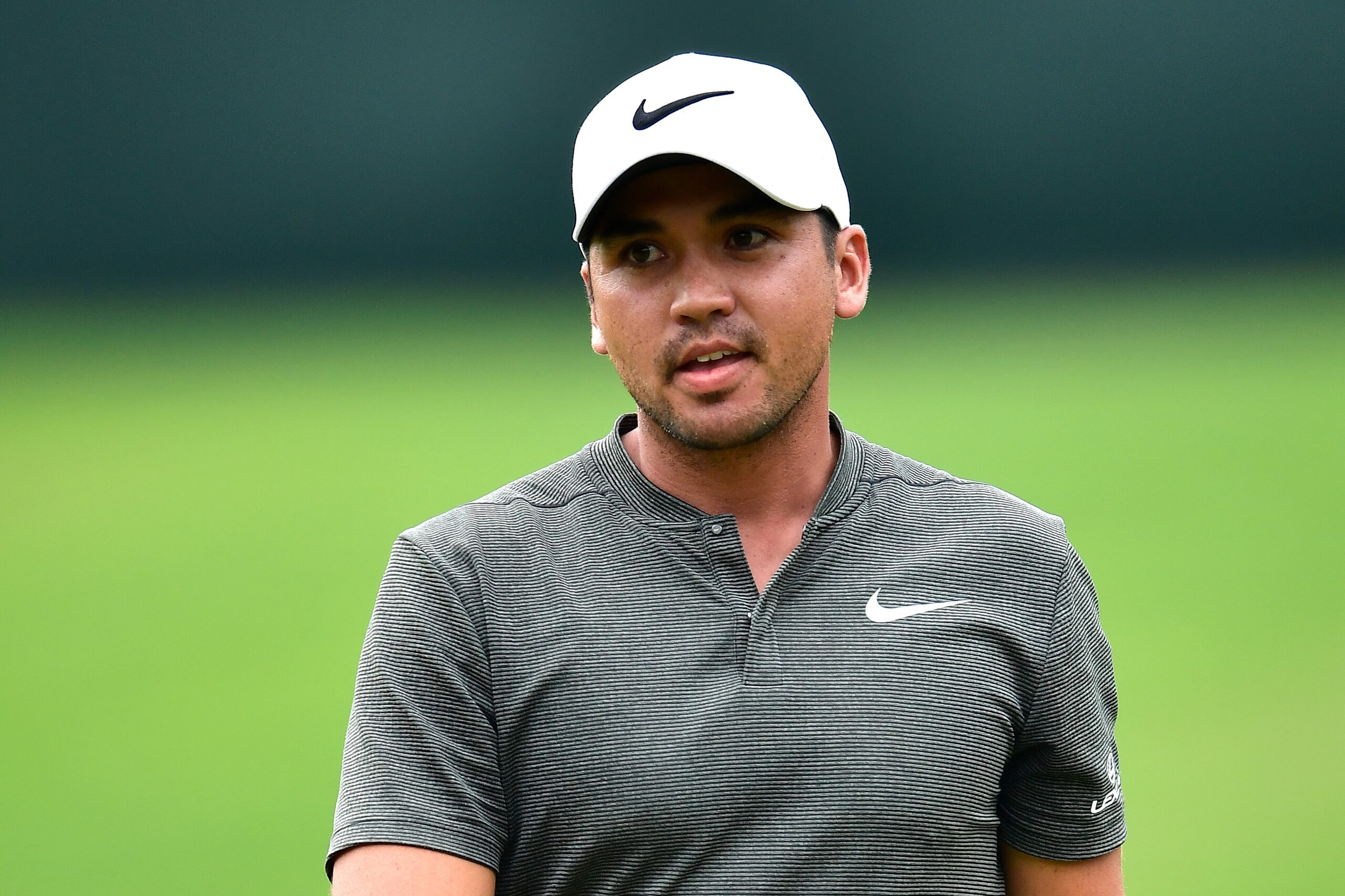 CHARLOTTE, NC - AUGUST 11:  Jason Day of Australia reacts to his putt on the 13th hole during the second round of the 2017 PGA Championship at Quail Hollow Club on August 11, 2017 in Charlotte, North Carolina.  (Photo by Stuart Franklin/Getty Images)