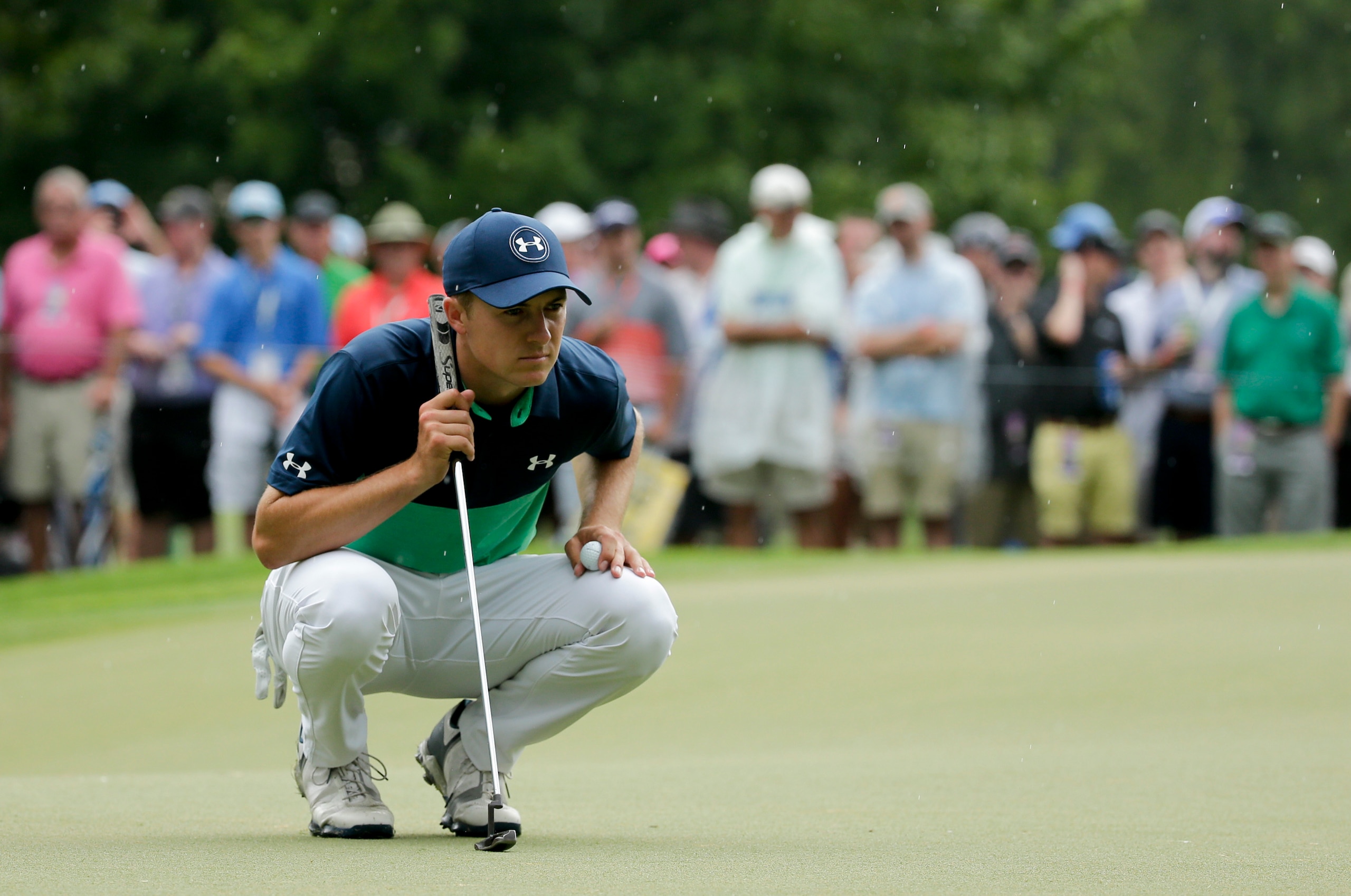 Spieth has had a hard time on the greens in Charlotte.