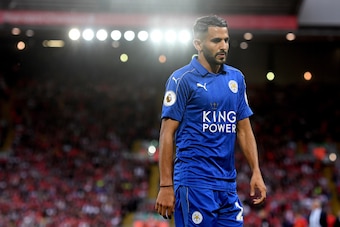 LIVERPOOL, ENGLAND - SEPTEMBER 10: Riyad Mahrez of Leicester City looks on during the Premier League match between Liverpool and Leicester City at Anfield on September 10, 2016 in Liverpool, England. (Photo by Michael Regan/Getty Images) LIVERPOOL, ENGLAND - SEPTEMBER 10: Riyad Mahrez of Leicester City looks on during the Premier League match between Liverpool and Leicester City at Anfield on September 10, 2016 in Liverpool, England. (Photo by Michael Regan/Getty Images)