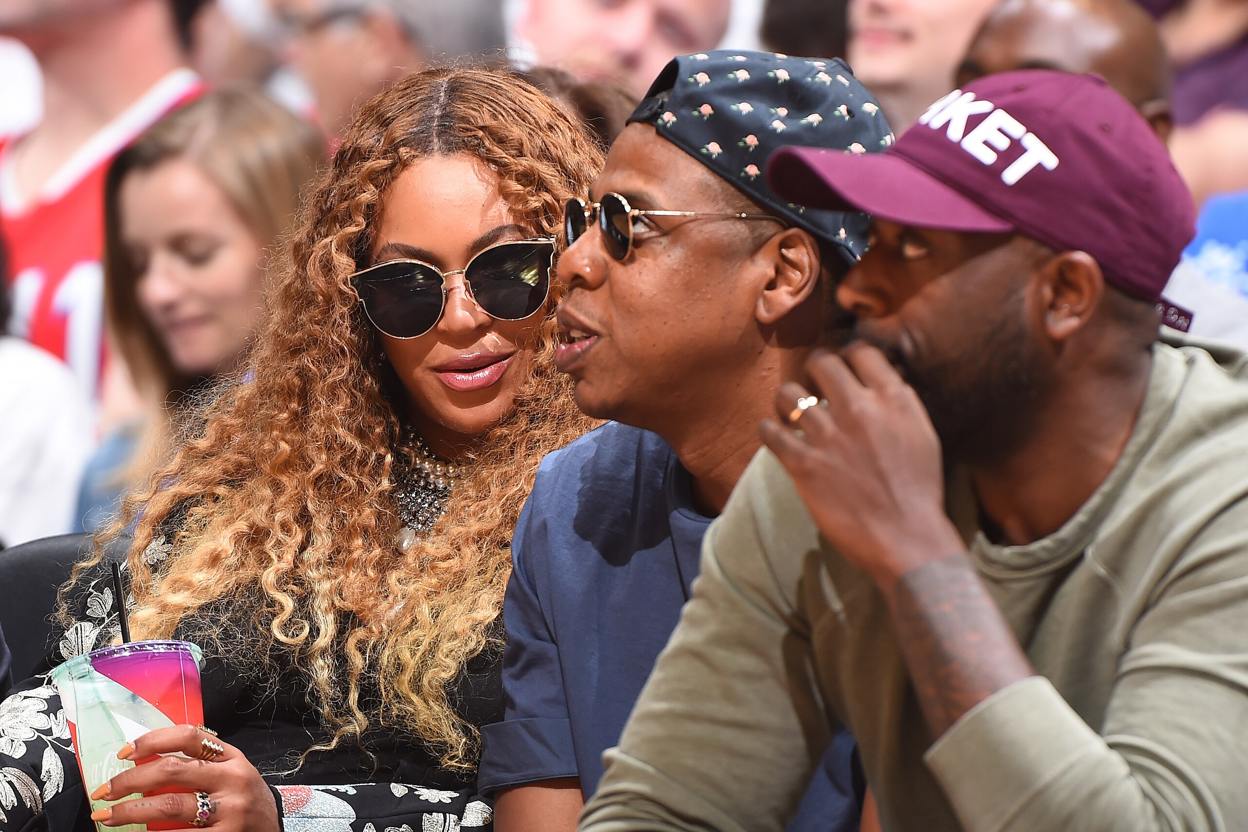 LOS ANGELES, CA - APRIL 30:  Singer, Beyonce and Rapper, Jay Z attend Game Seven of the Western Conference Quarterfinals between the Utah Jazz and the LA Clippers during the 2017 NBA Playoffs on April 30, 2017 at STAPLES Center in Los Angeles, California.