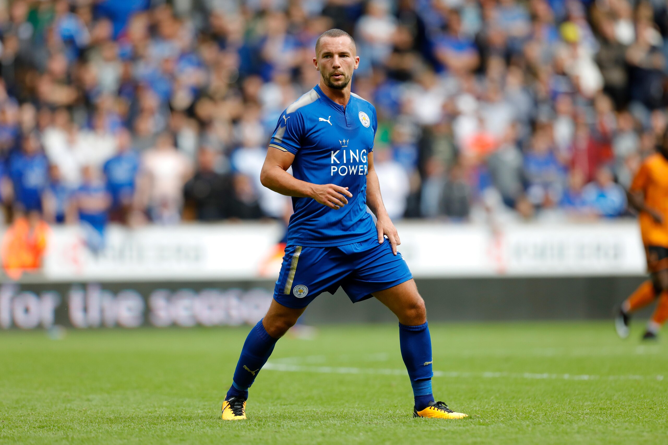 WOLVERHAMPTON, ENGLAND - JULY 29: Danny Drinkwater of Leicester City during the Pre-Season Friendly between Wolverhampton Wanderers and Leicester City at Molineux on July 29, 2017 in Wolverhampton, England. (Photo by Malcolm Couzens/Getty Images)