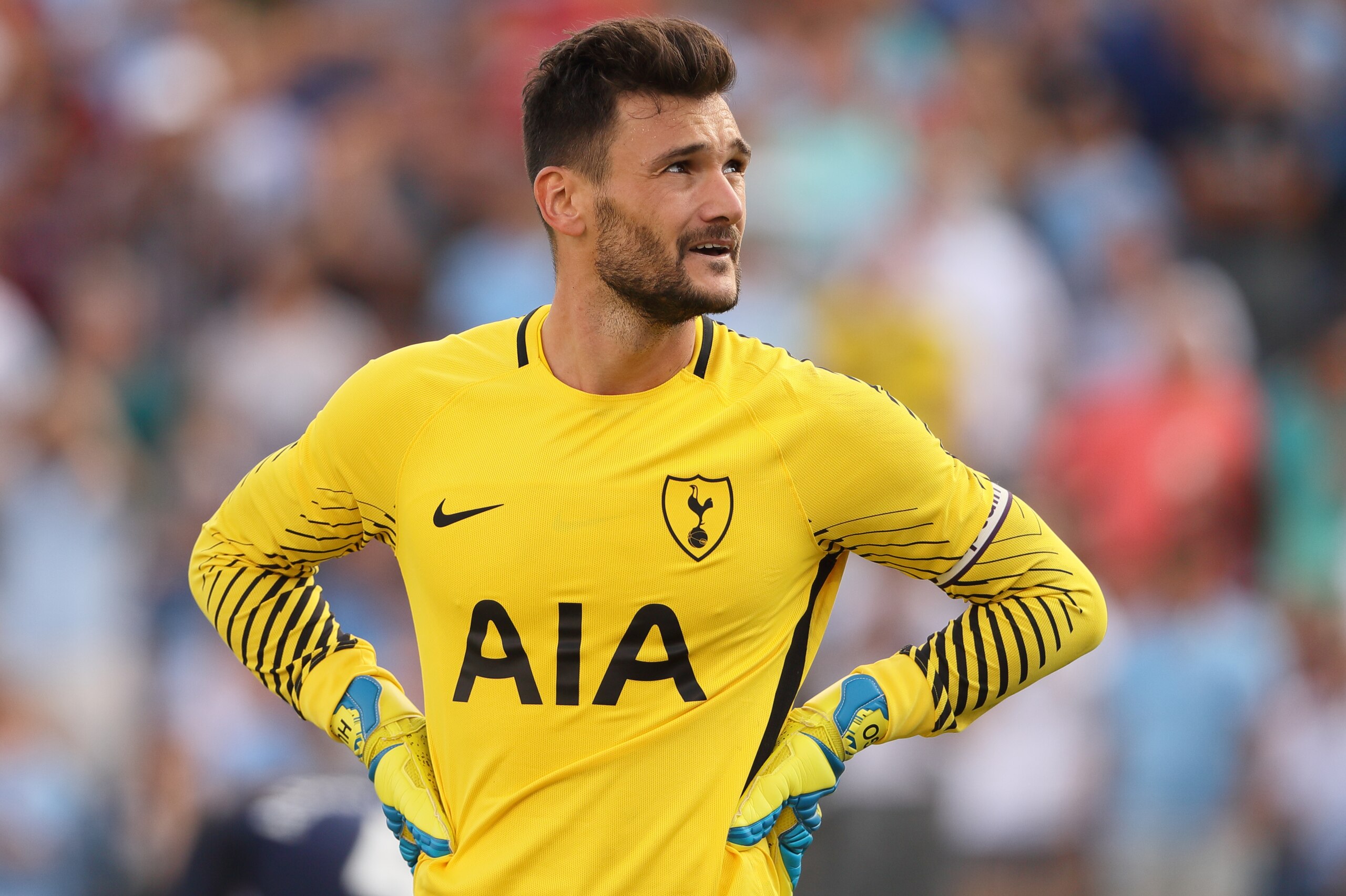 NASHVILLE, TN - JULY 29: Hugo Lloris  of Tottenham Hotspur during the International Champions Cup 2017 match between Manchester City and  Tottenham Hotspur at Nissan Stadium on July 29, 2017 in Nashville, Tennessee. (Photo by Matthew Ashton - AMA/Getty Im