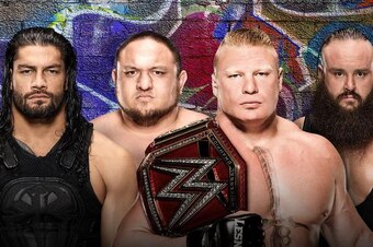Roman Reigns, Samoa Joe, Brock Lesnar and Braun Strowman