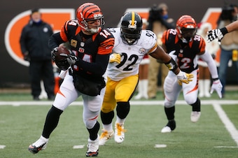 At the age of 38, Harrison led the Steelers in sacks last season with five.