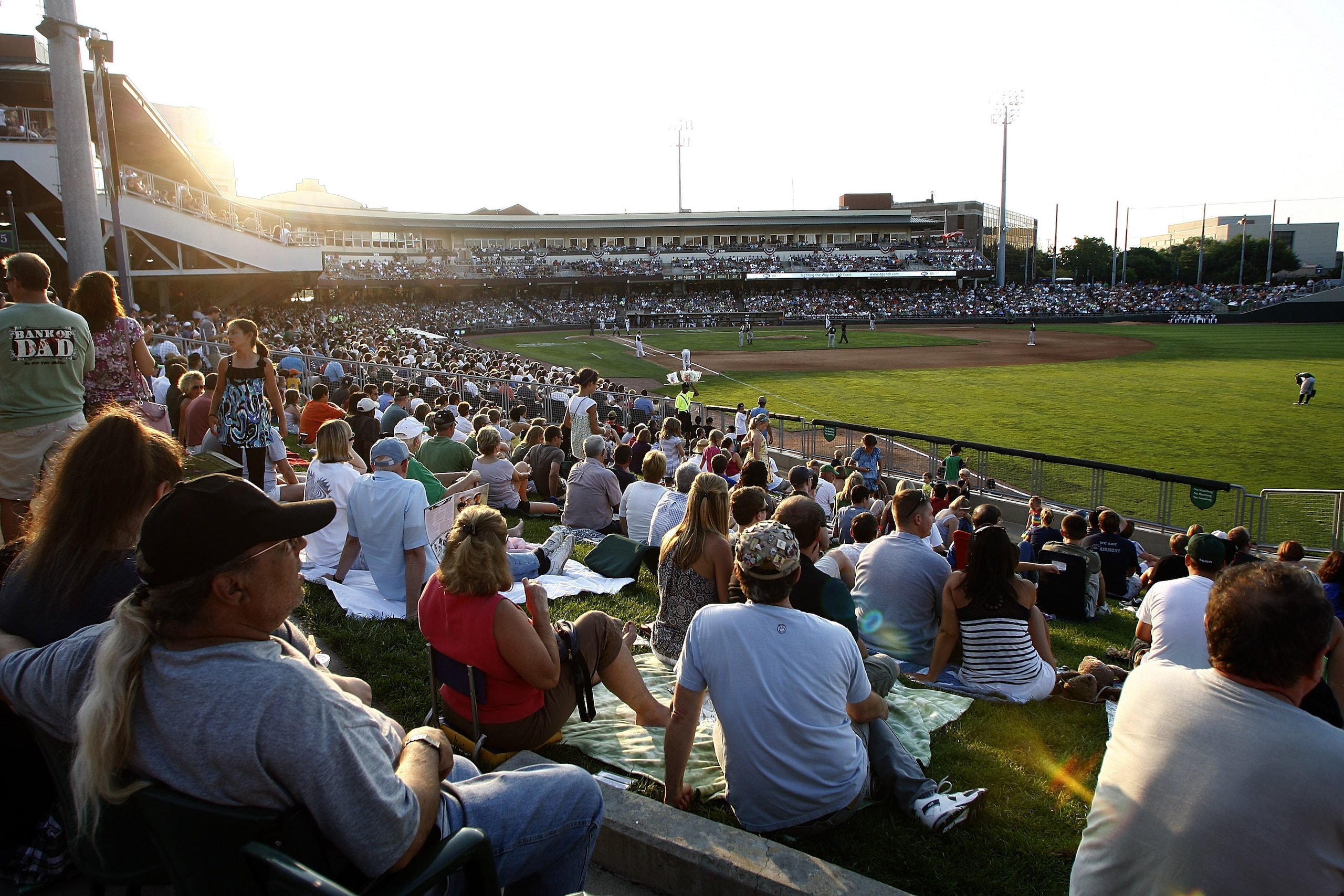 DAYTON, OH - JULY 9: A sell out crowd of 8688 fans flocked to Fifth Third Field for the game between the Dayton Dragons and the South Bend Silver Hawks breaking the All Time Professional Sports Consecutive Sellout Record at 815 consecutive games on July 9