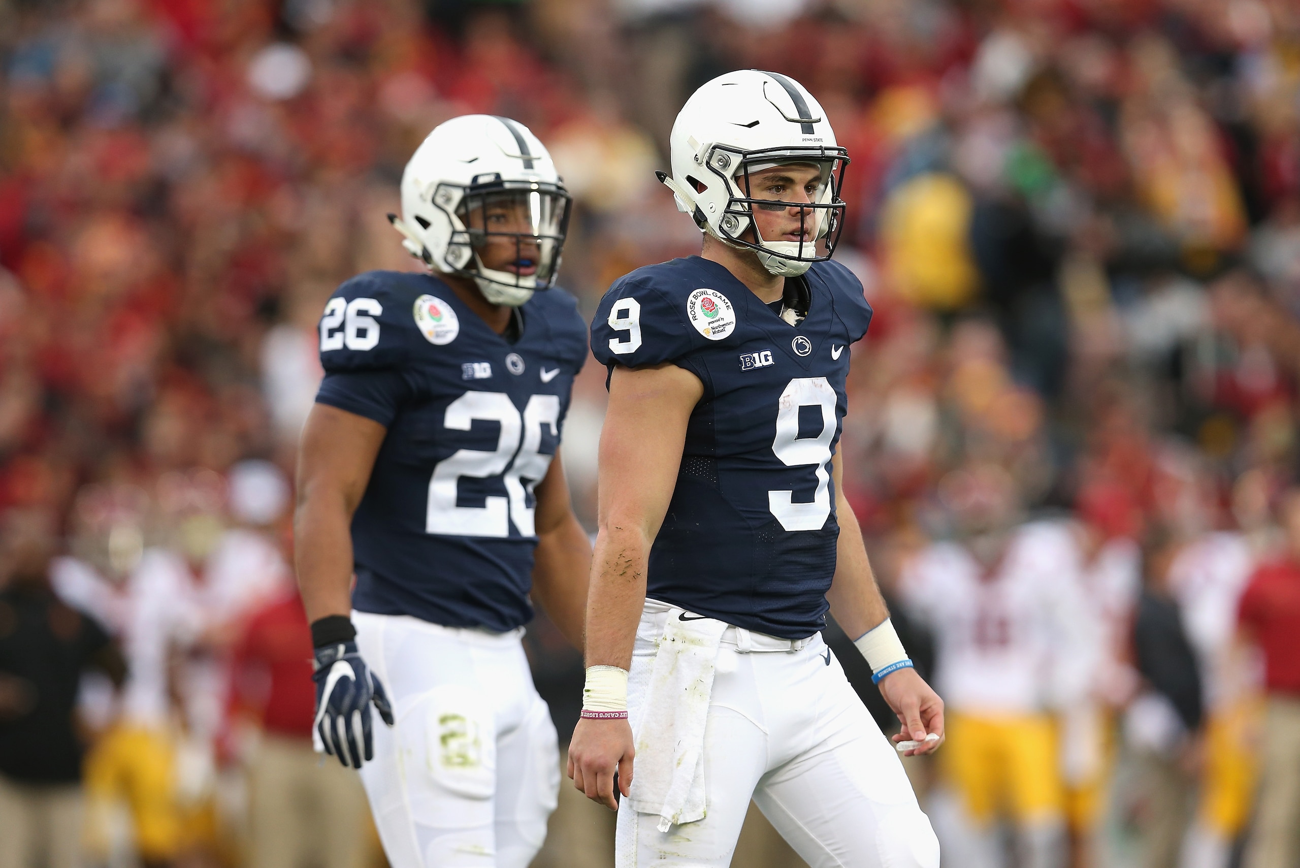PASADENA, CA - JANUARY 02:  Quarterback Trace McSorley #9 of the Penn State Nittany Lions looks on against the USC Trojans during the 2017 Rose Bowl Game presented by Northwestern Mutual at the Rose Bowl on January 2, 2017 in Pasadena, California.  (Photo